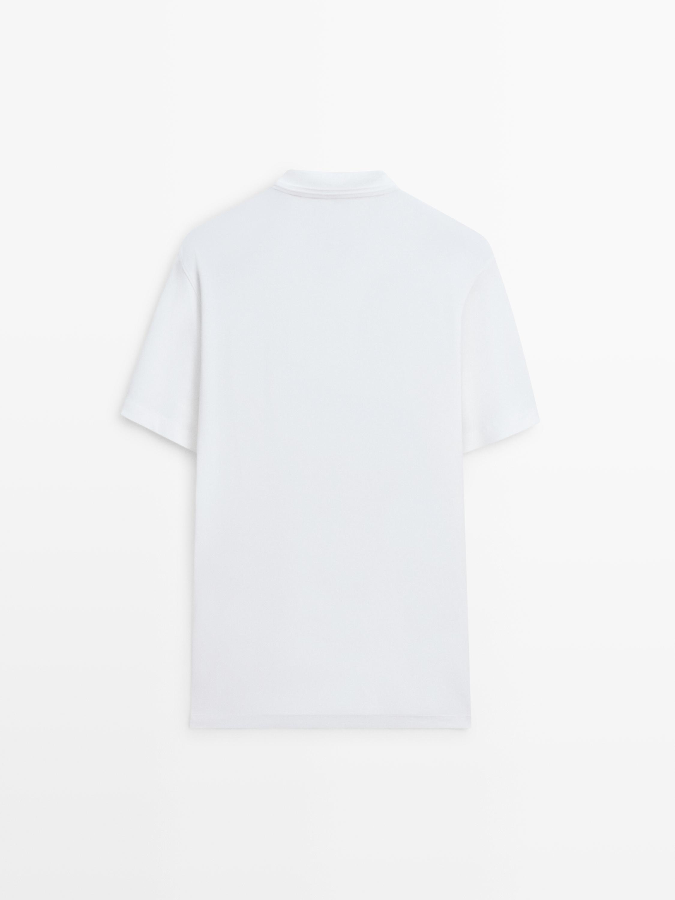 100% cotton short sleeve polo shirt — CREAM