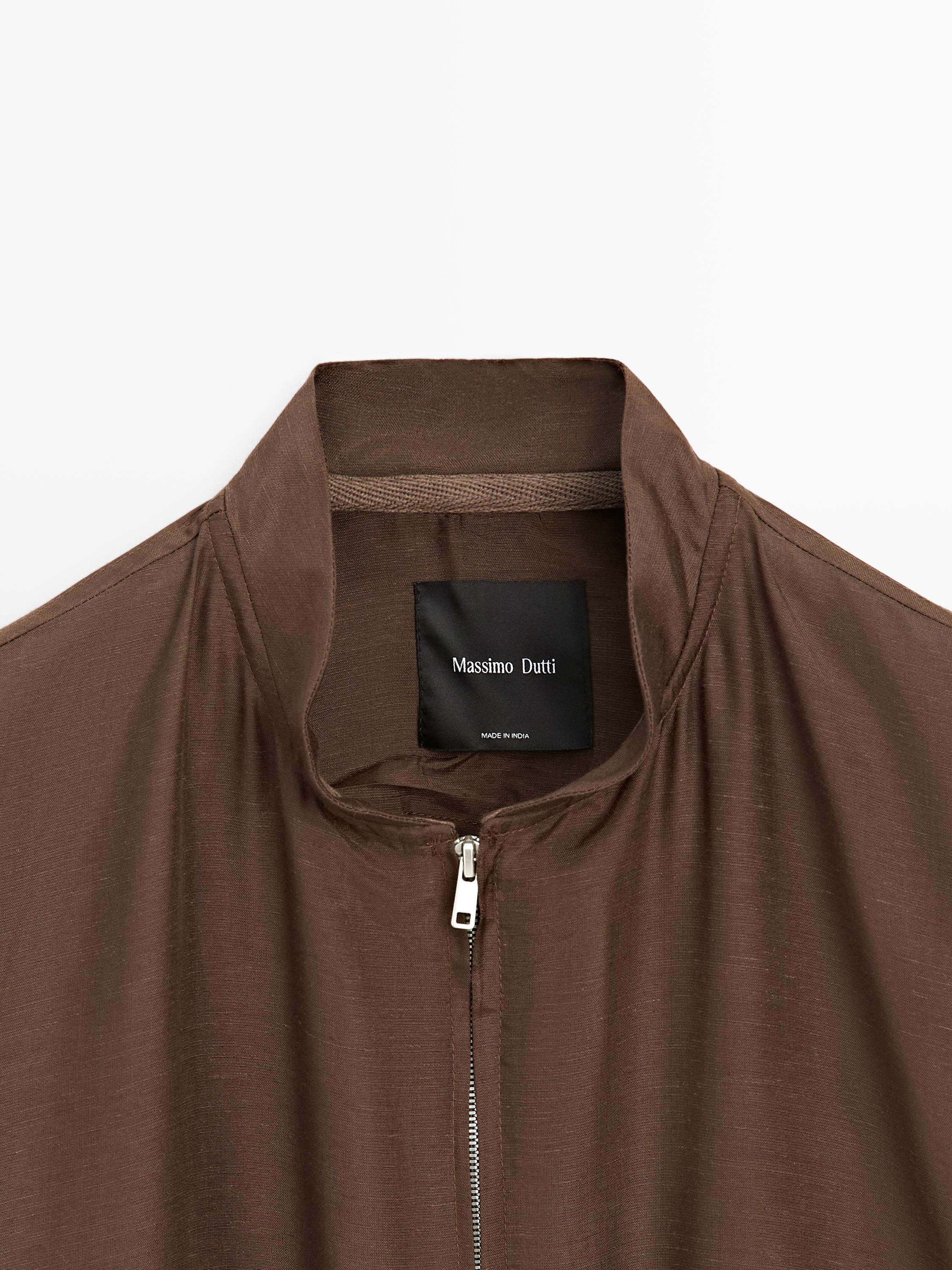 Flowing bomber jacket — BROWN