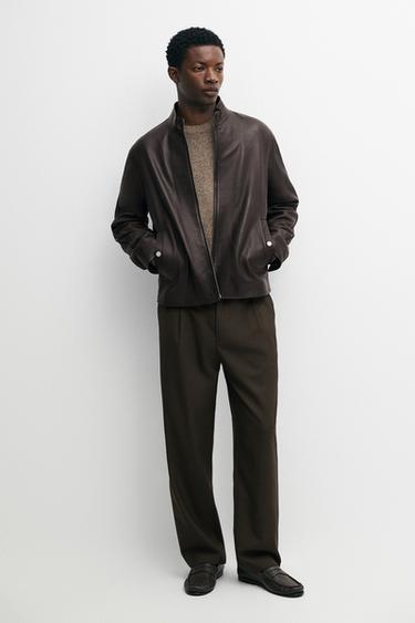Nappa leather jacket — BROWN 1
