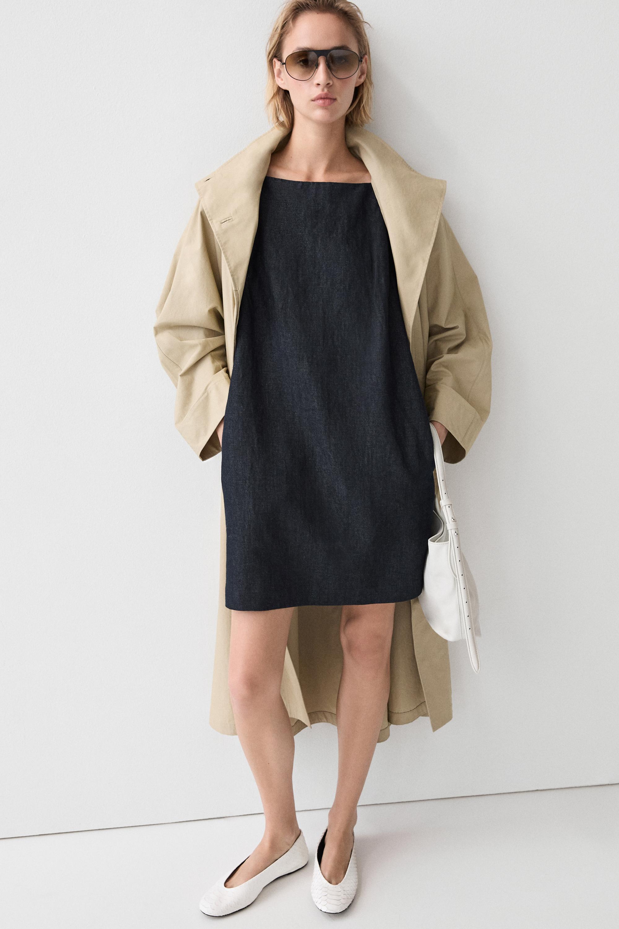 Denim mini dress — DARK BLUE