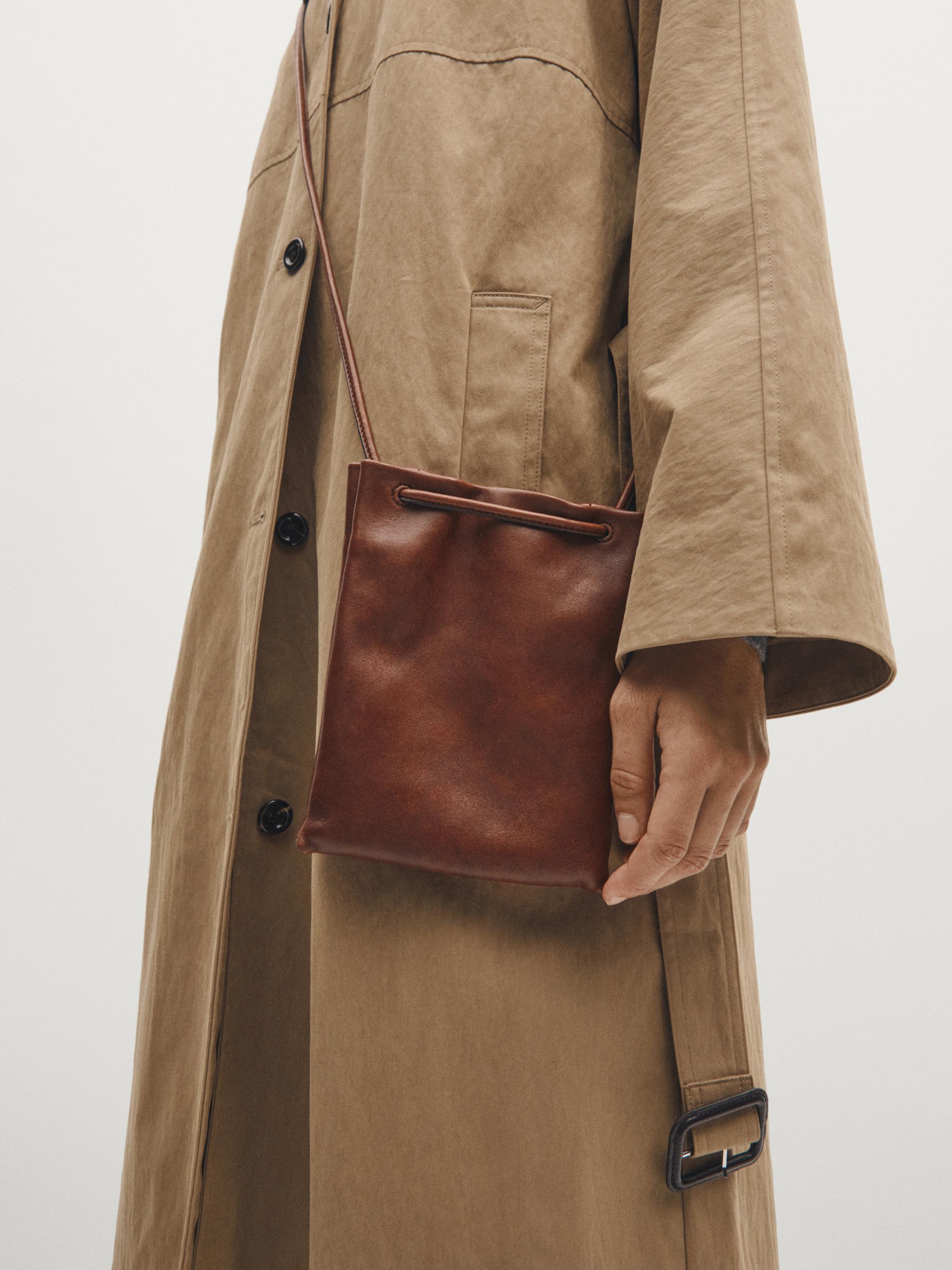 Túi đeo chéo da nappa