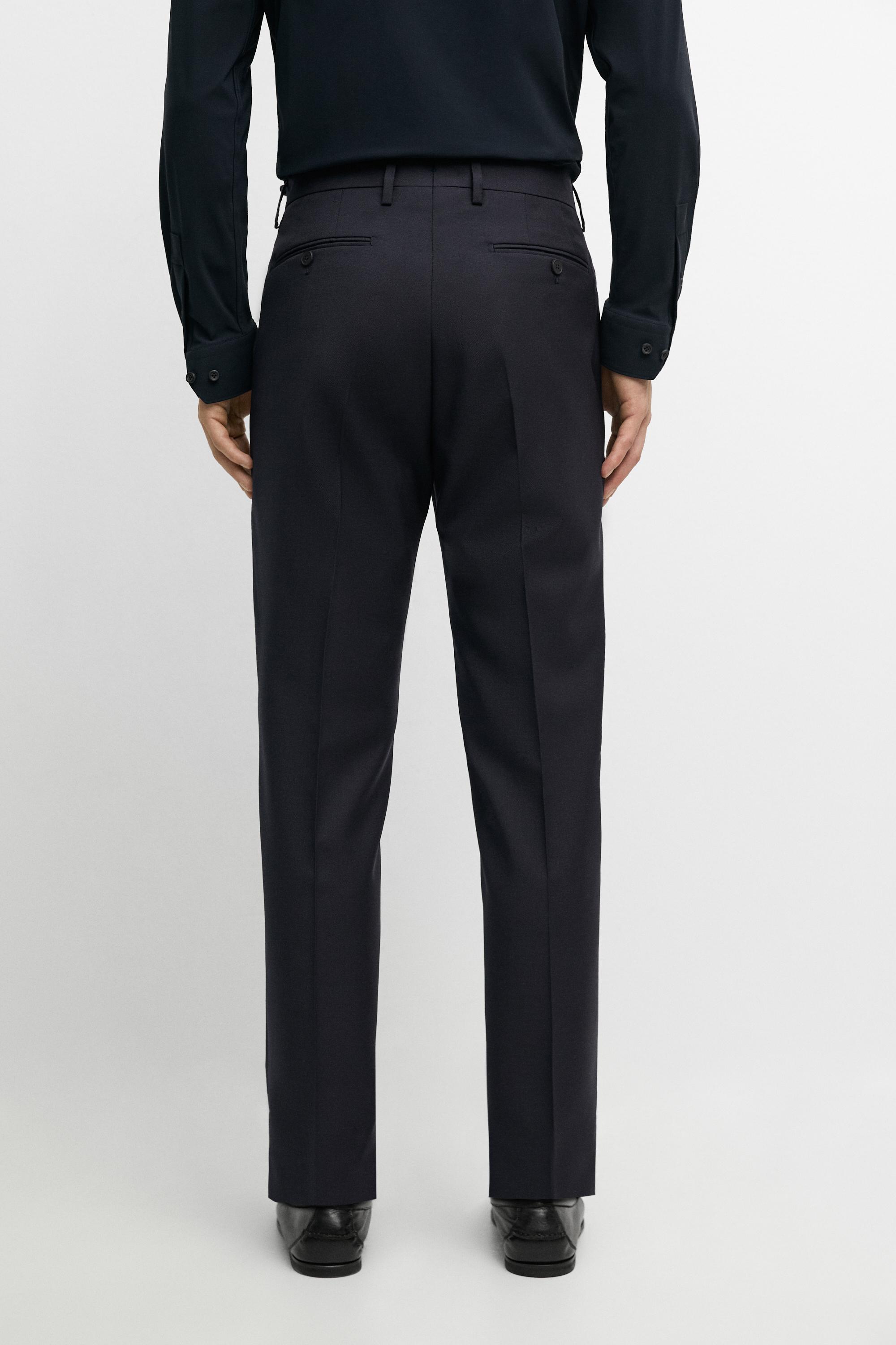 Textured suit pants — NAVY BLUE