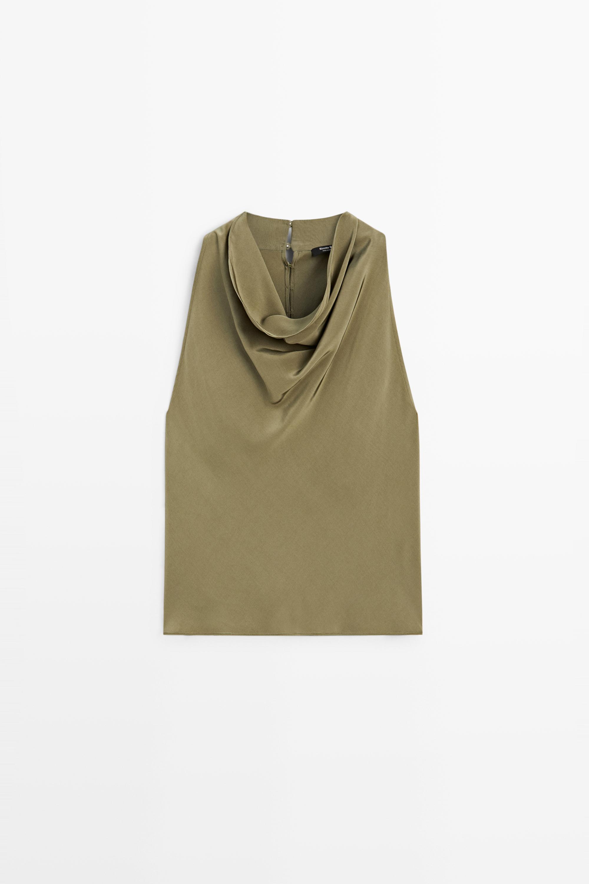 Draped halter top