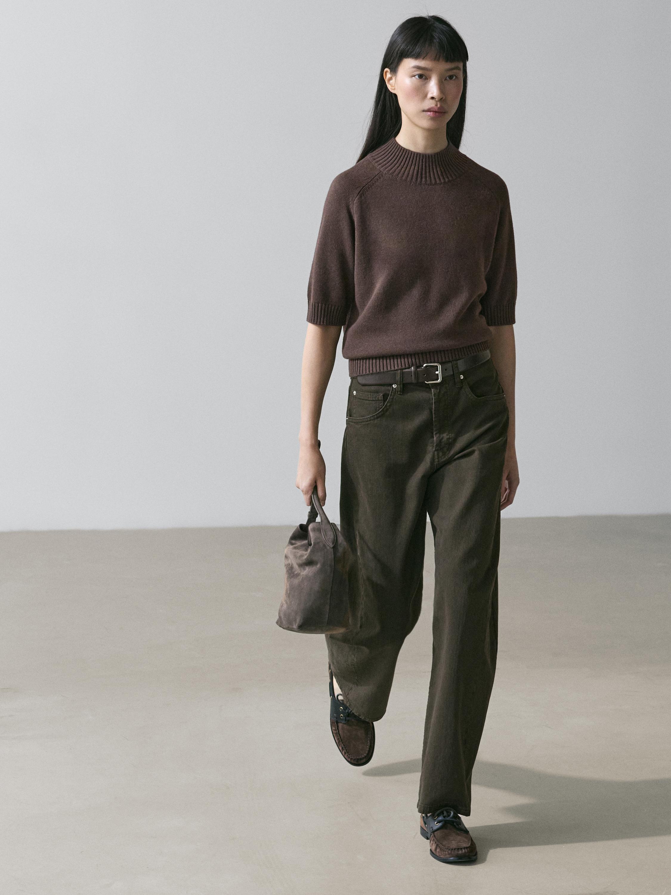 Wide-leg jeans — DARK KHAKI