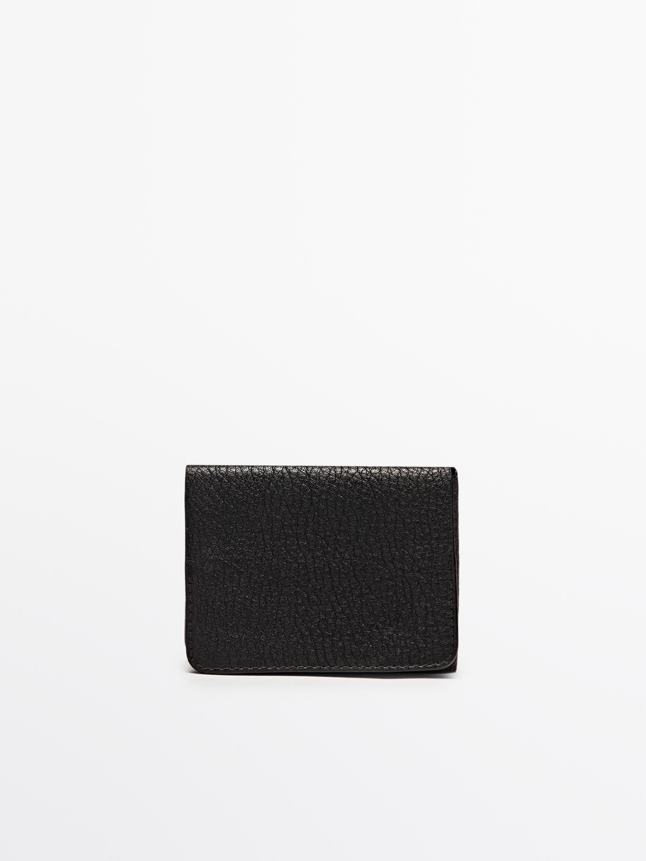 Nappa leather card holder