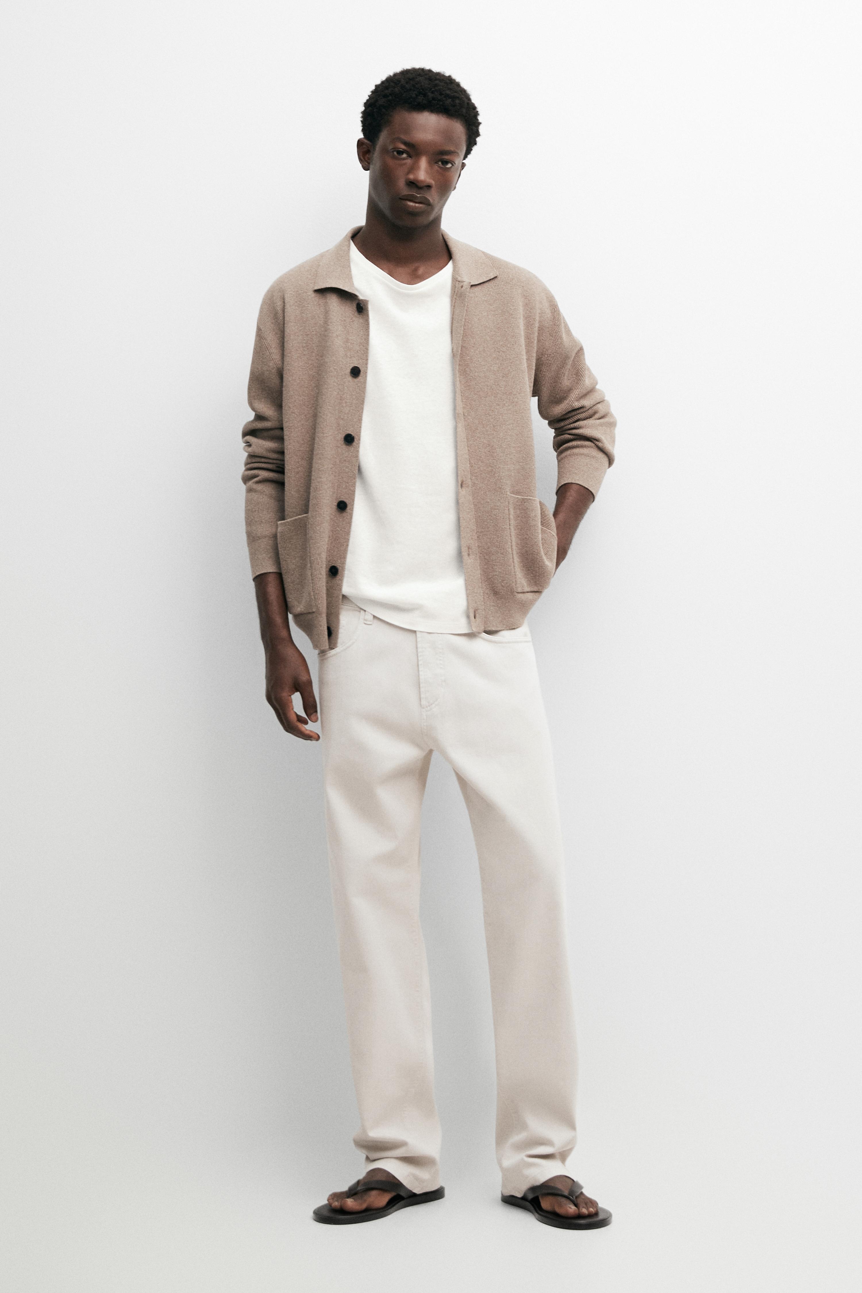 Cotton knit cardigan