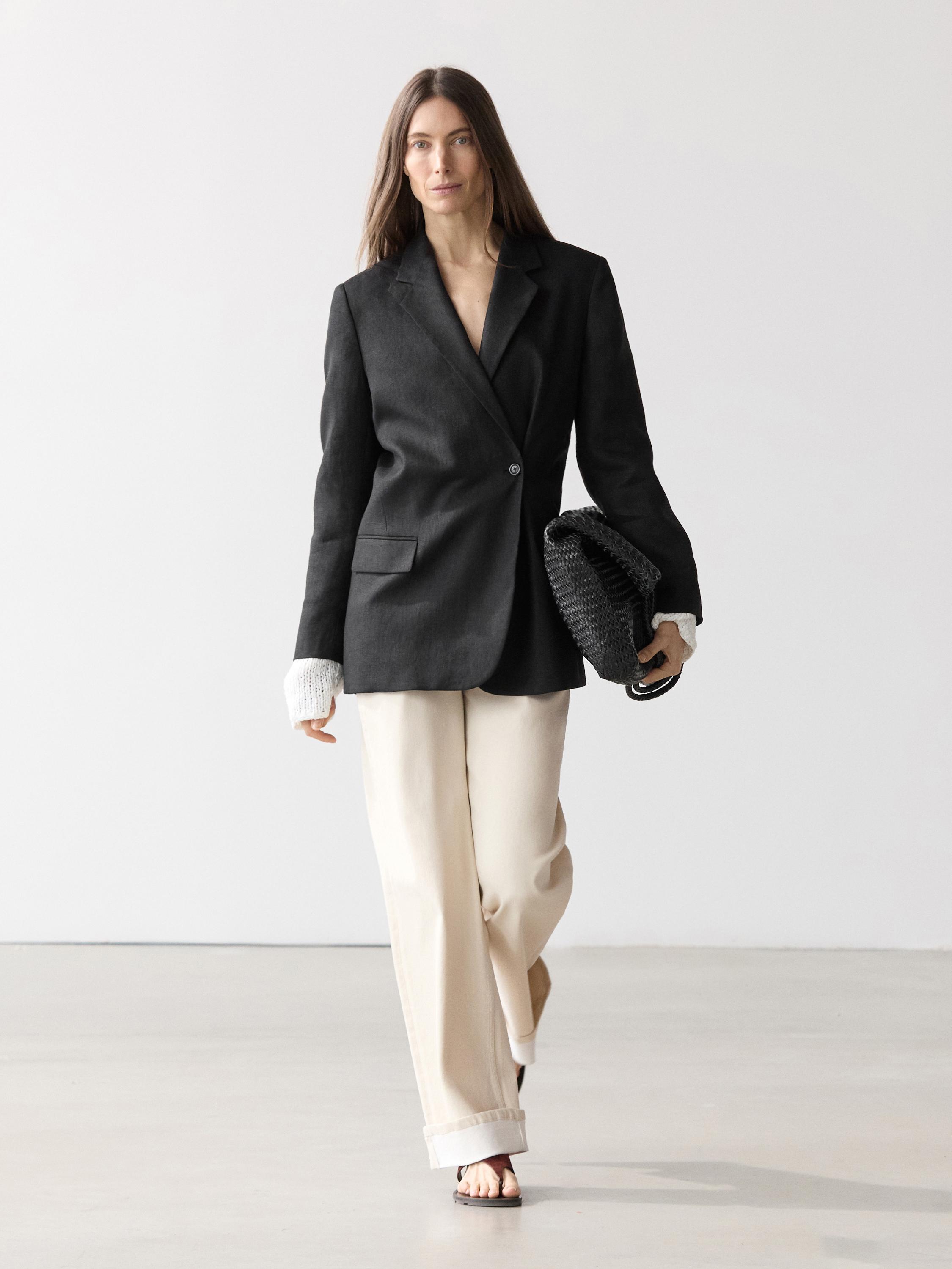 Blazer croisé 100 % lin