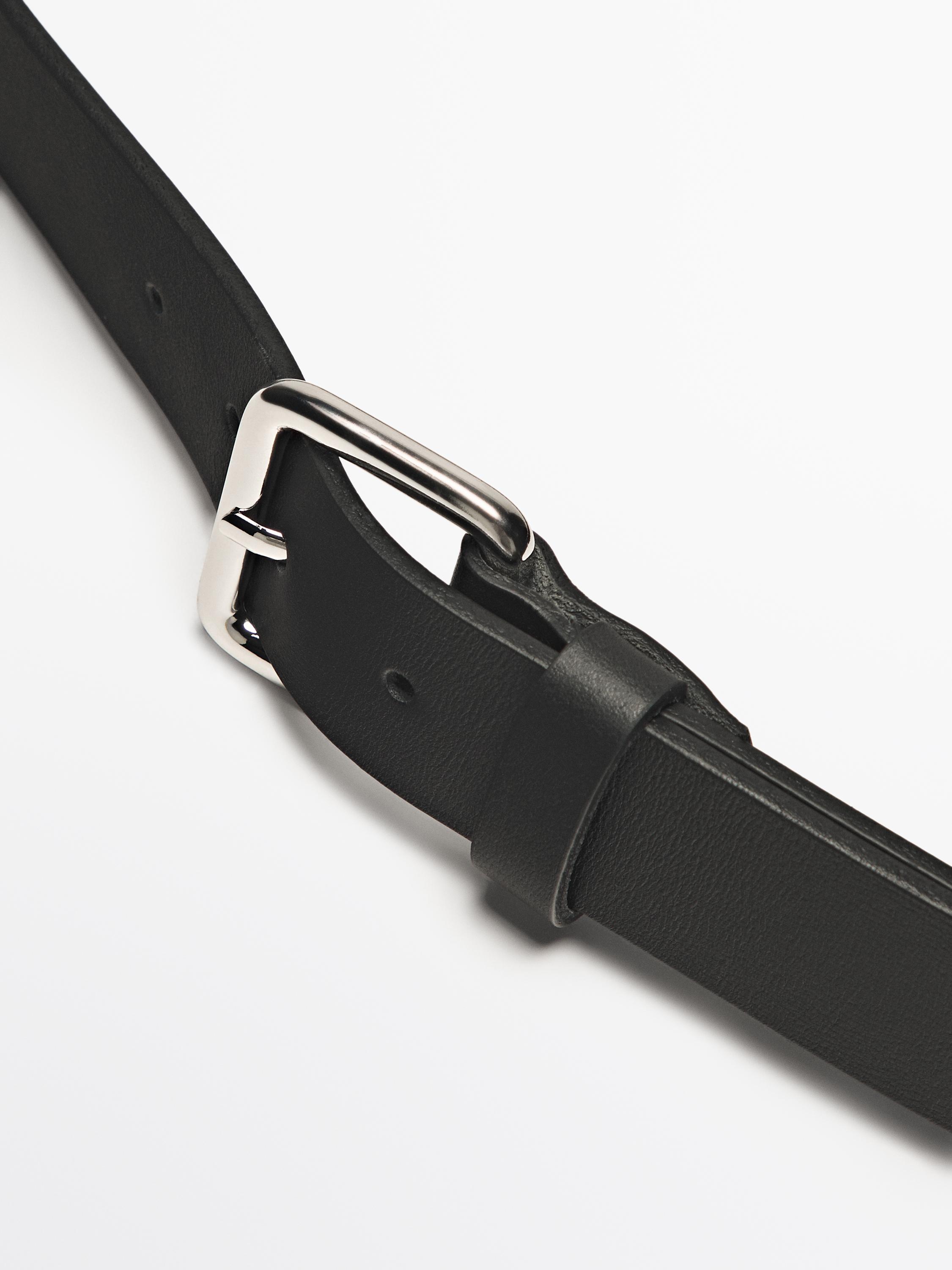Soft nappa leather belt