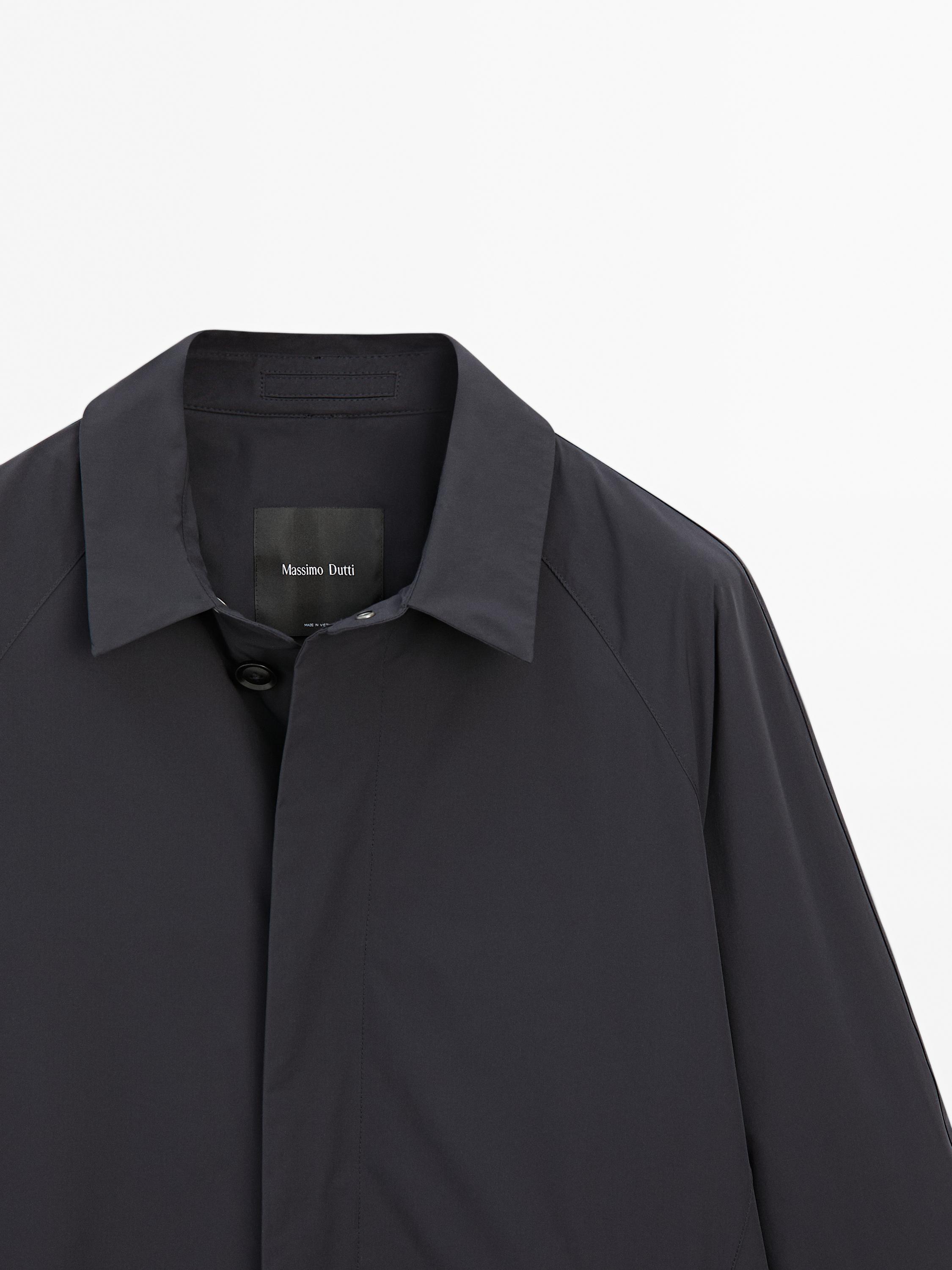 Packable water-repellent trench coat