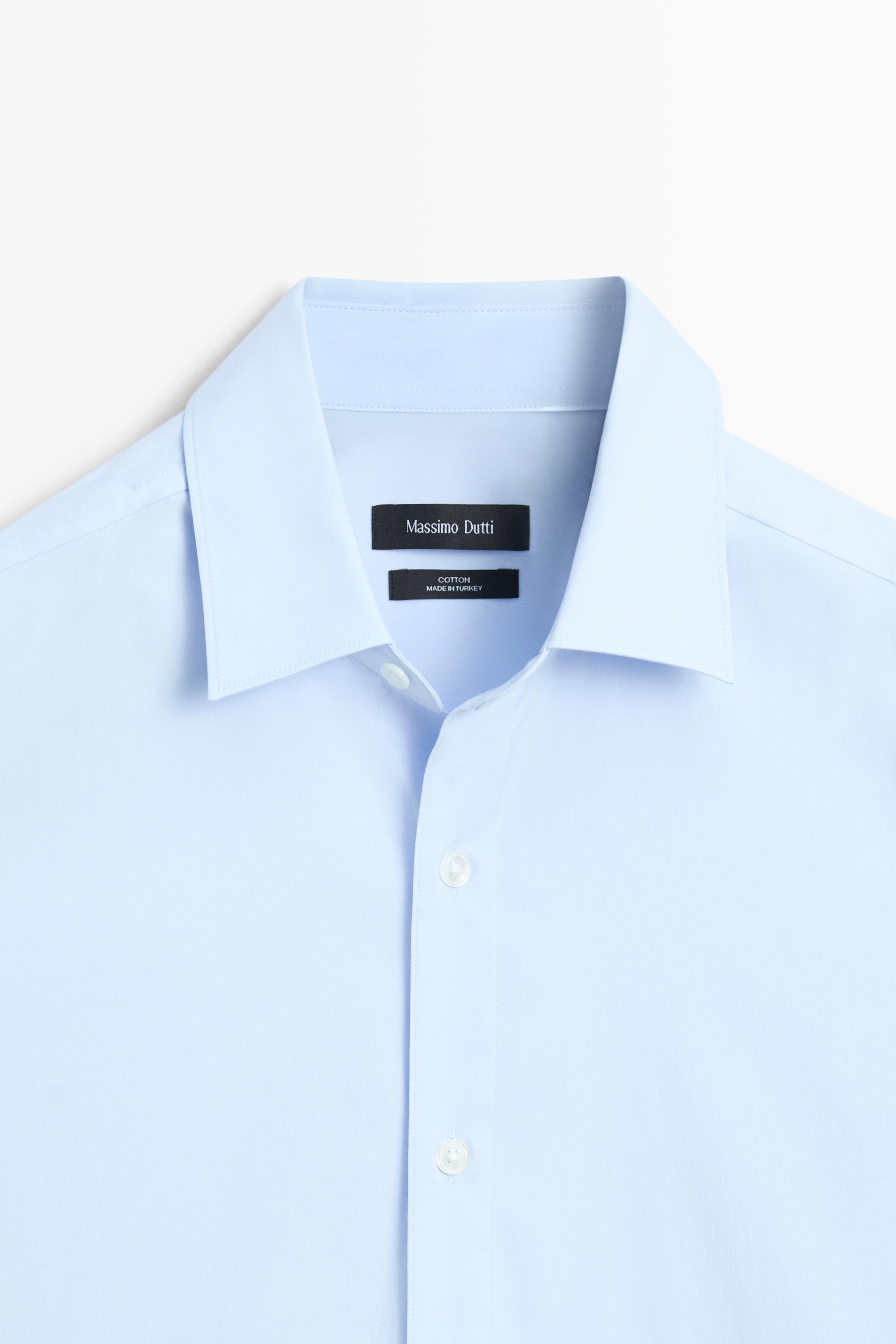 Slim fit stretch shirt — Sky blue