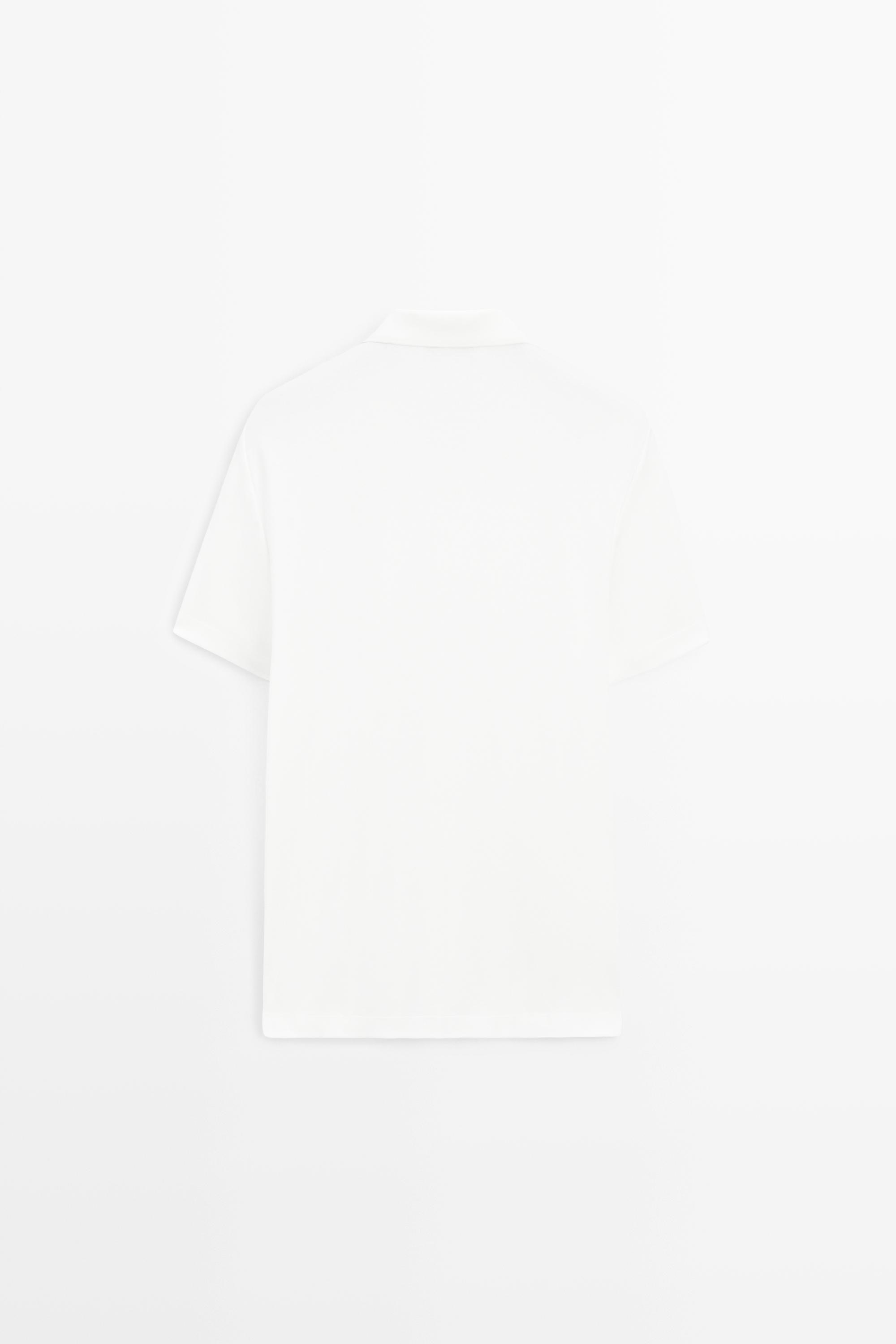 100% cotton short sleeve polo shirt — WHITE