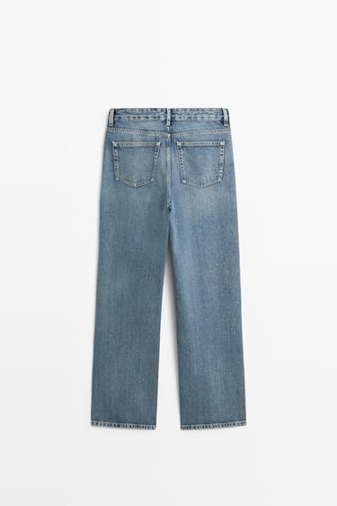 Wide-leg mid-waist jeans — Light Blue 6