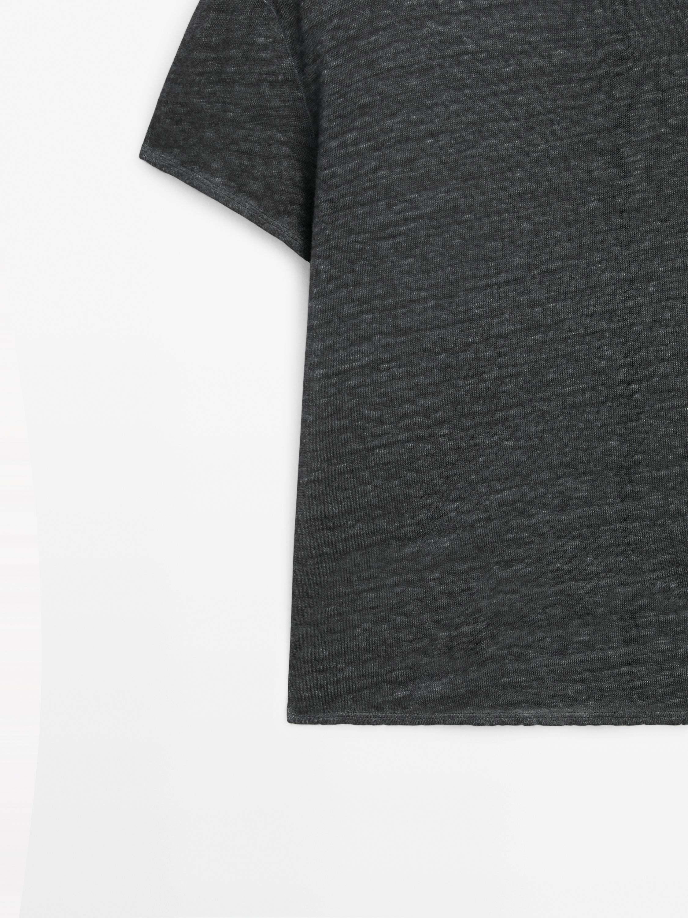 100% linen short sleeve T-shirt