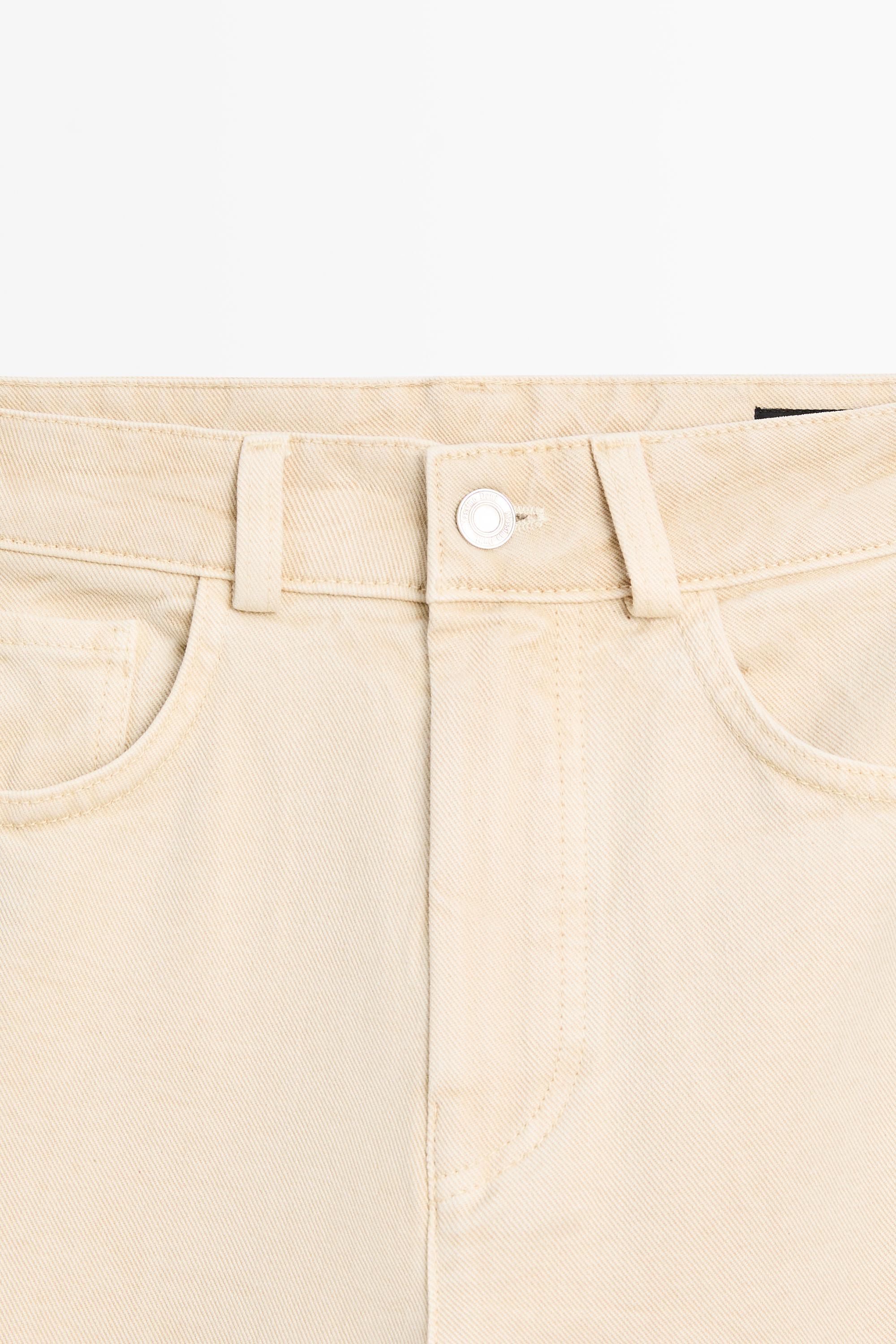 Low-rise wide-leg jeans — Vanilla