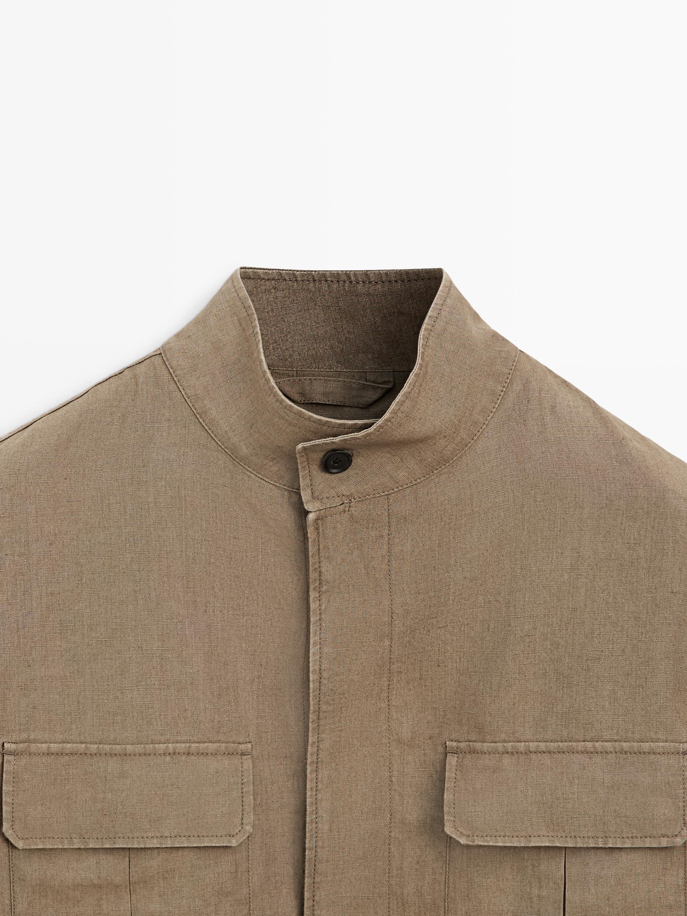 100% linen Safari jacket — OCHRE
