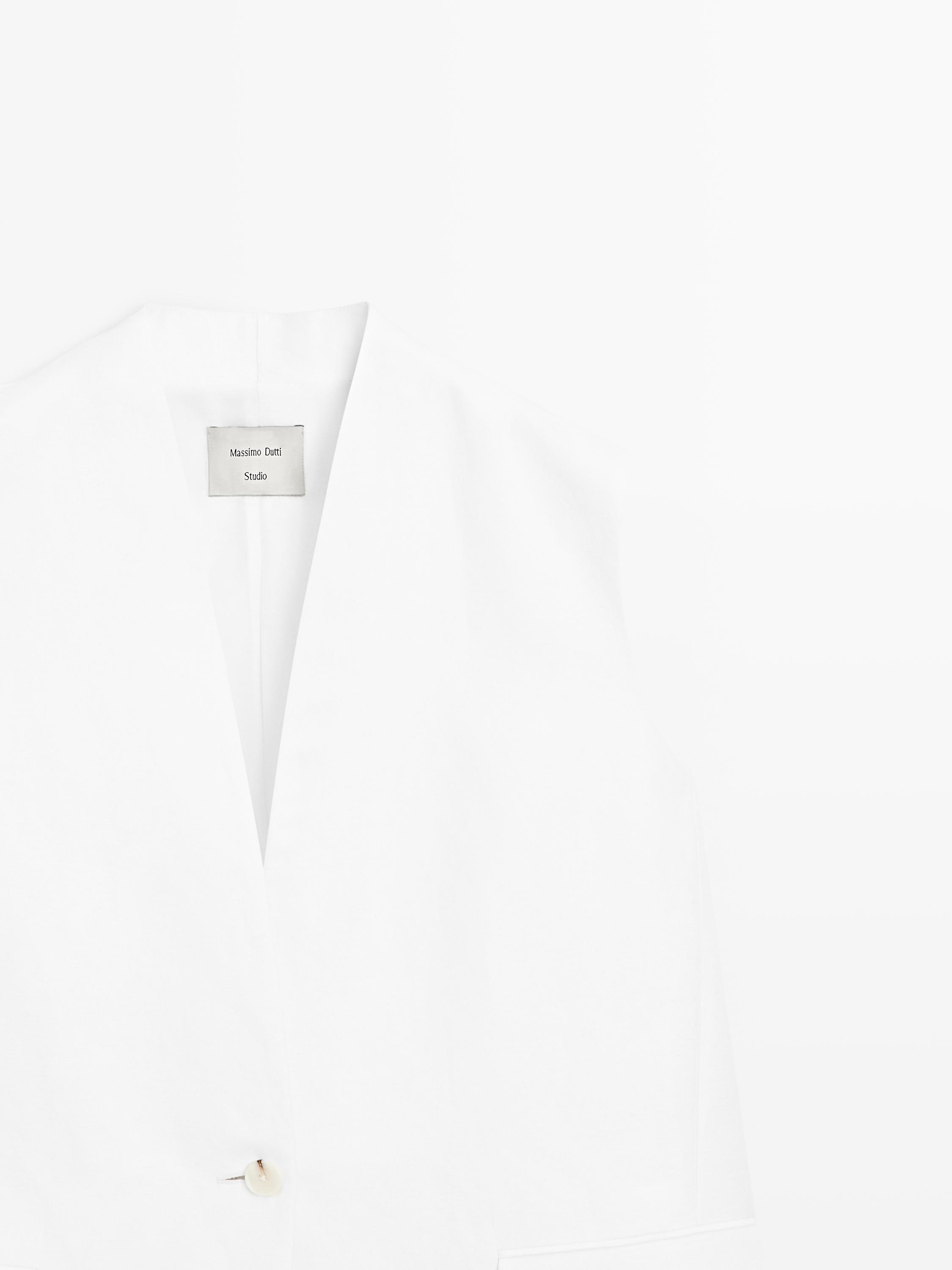 Waistcoat with pocket details - STUDIO — WHITE