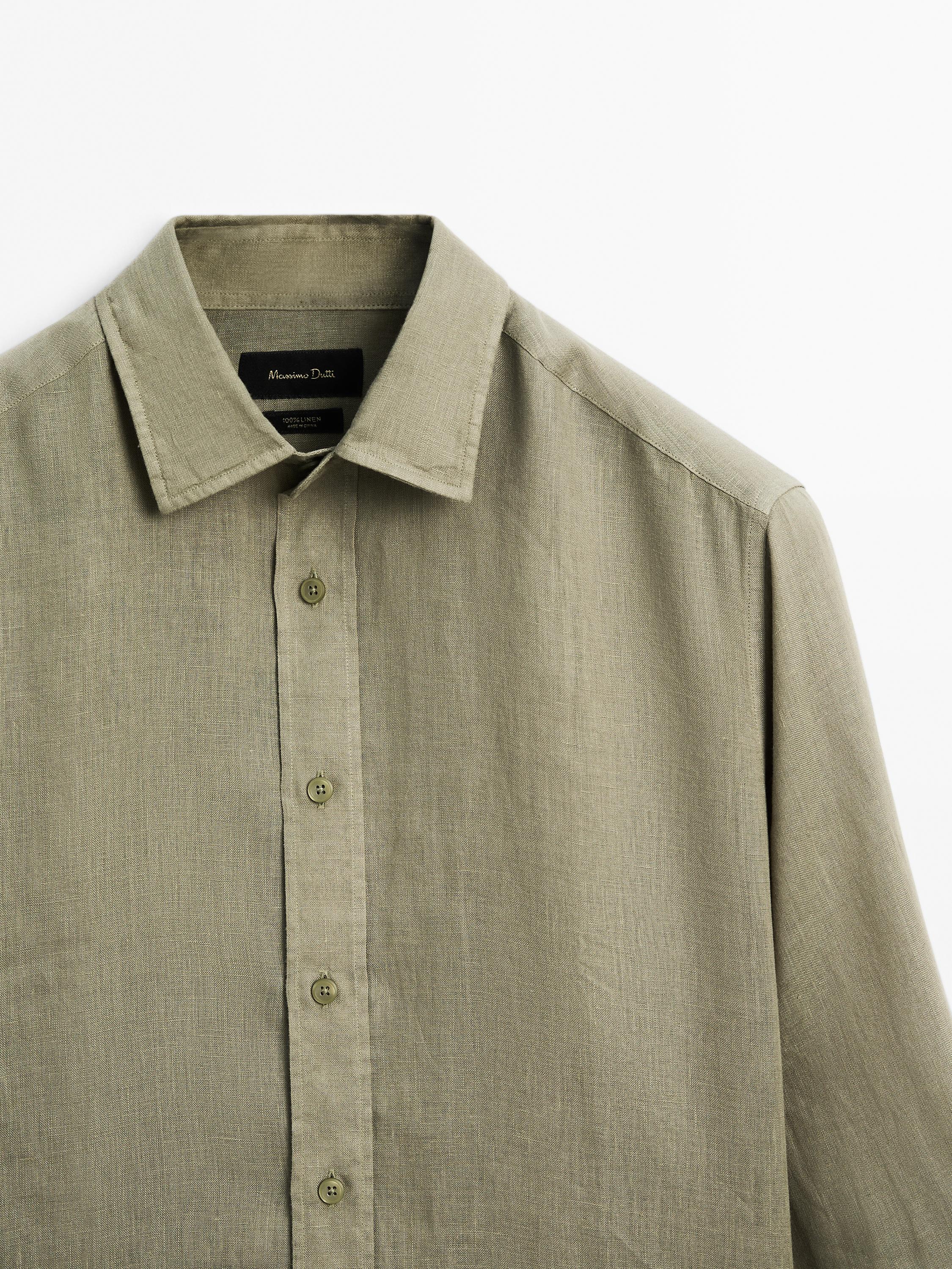 Chemise regular fit 100 % lin