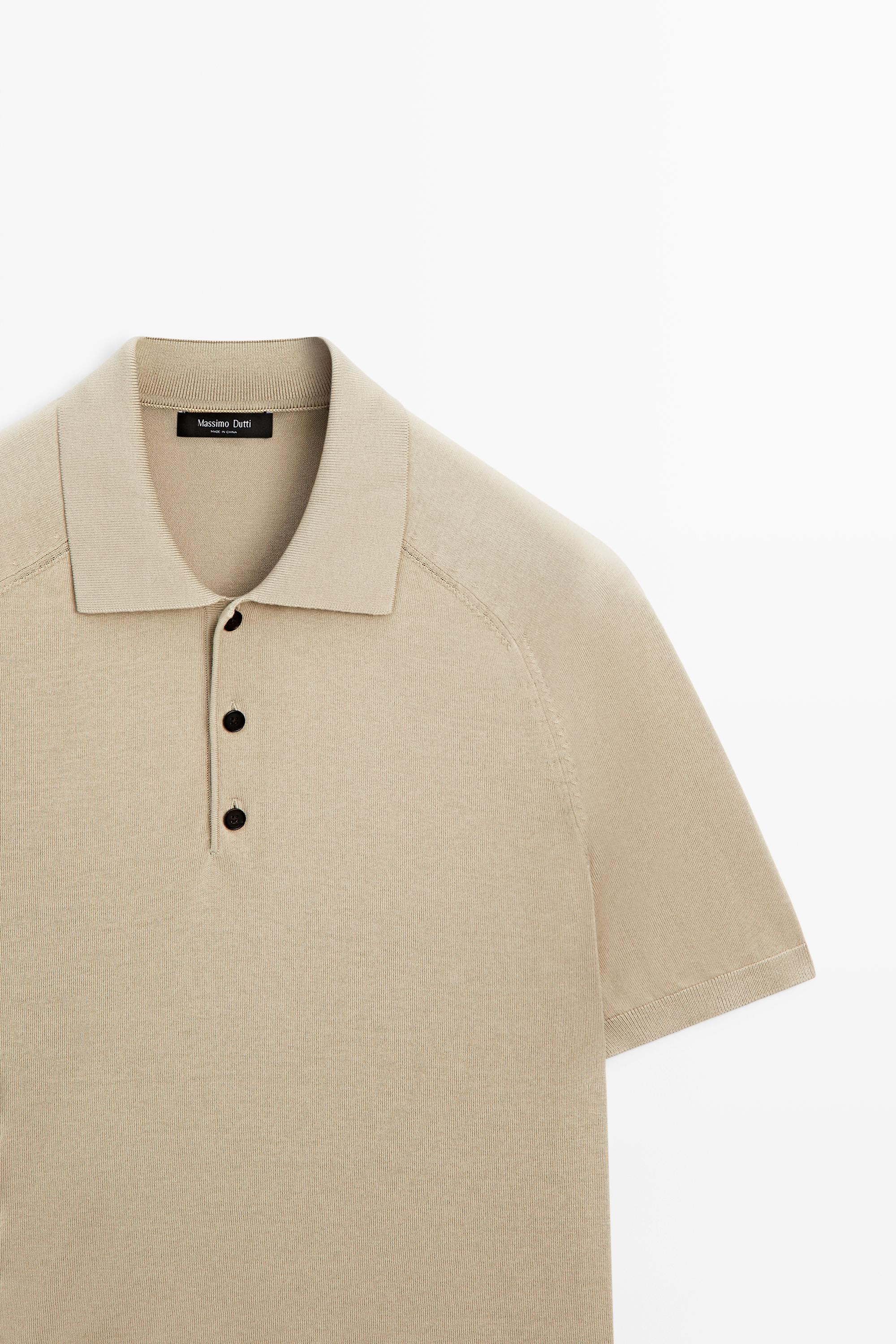 Pull polo en maille fluide de coton