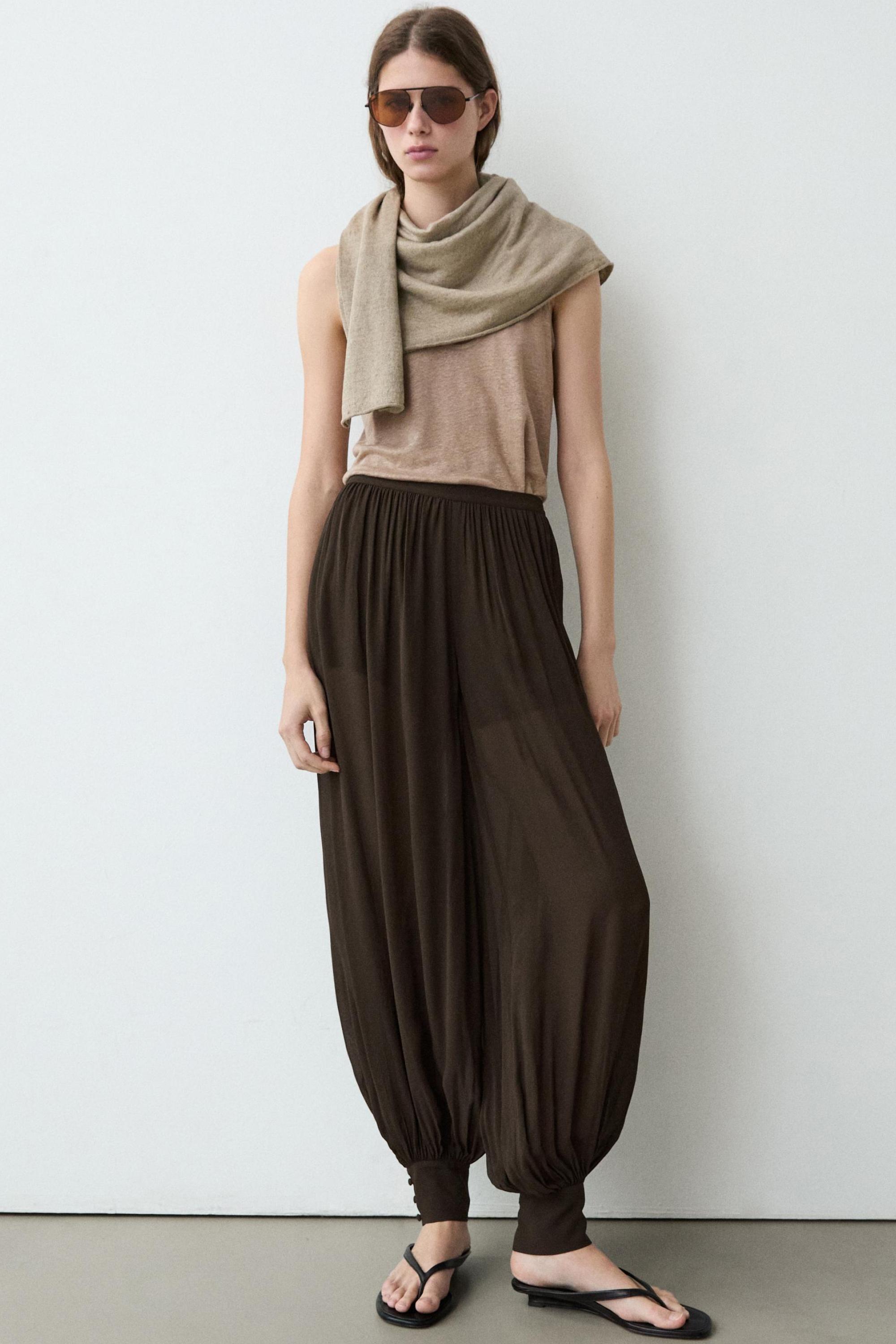 100% linen strappy top — STONE