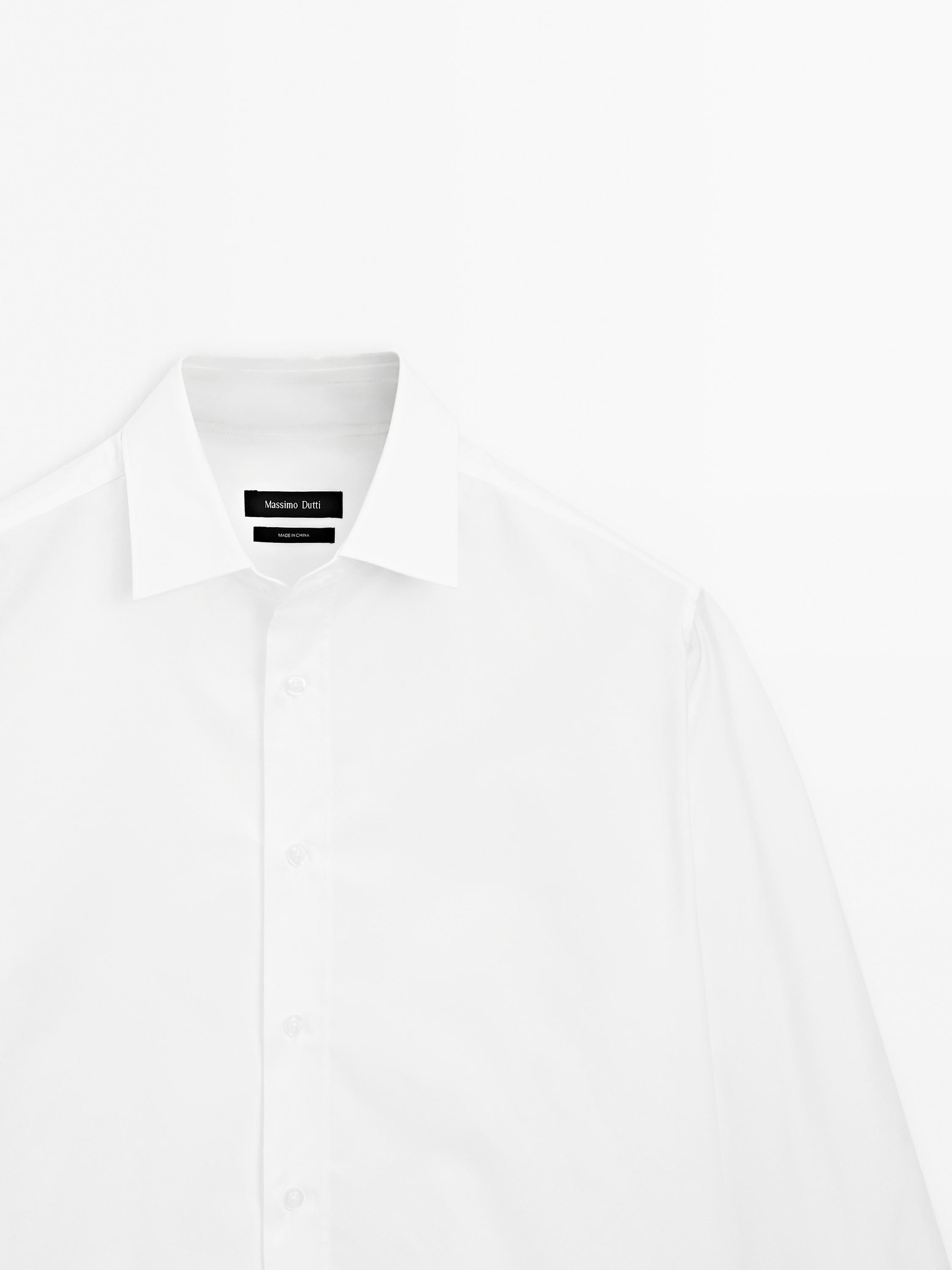 Regular fit 100% cotton twill shirt