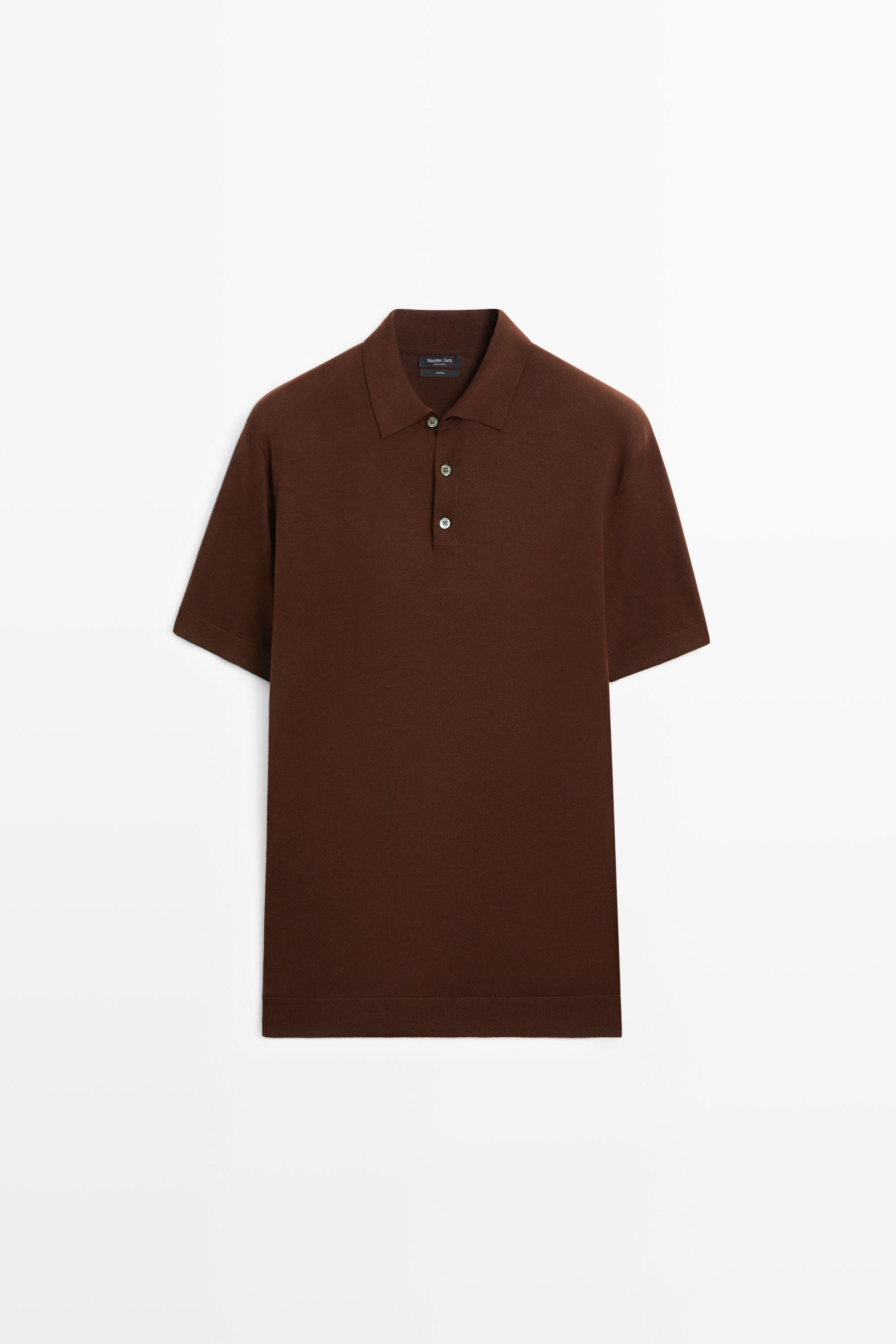 Suéter polo de punto 100% algodón