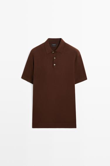100% cotton knit polo sweater — BRANDY 2
