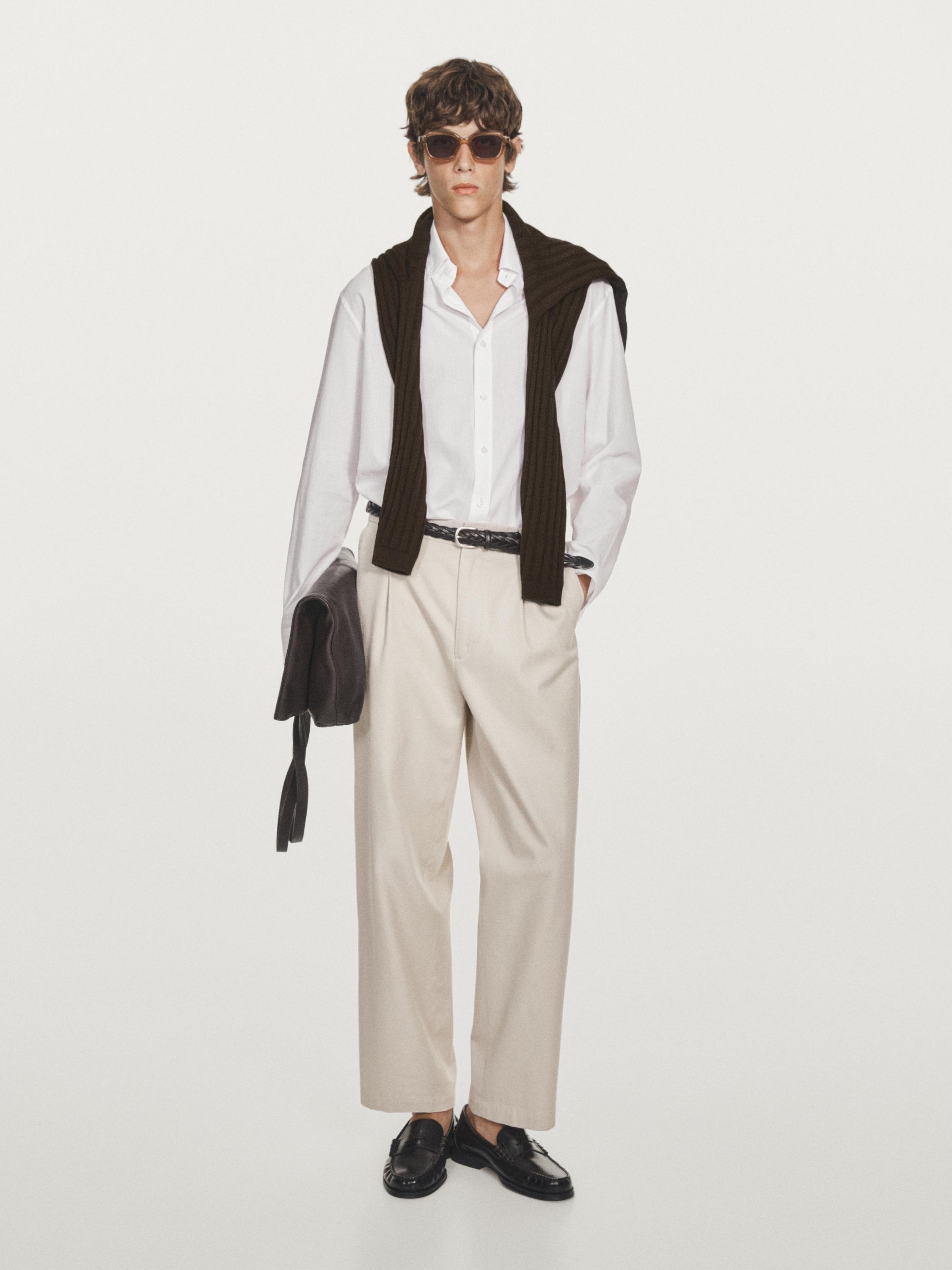 Regular-fit 100% cotton shirt
