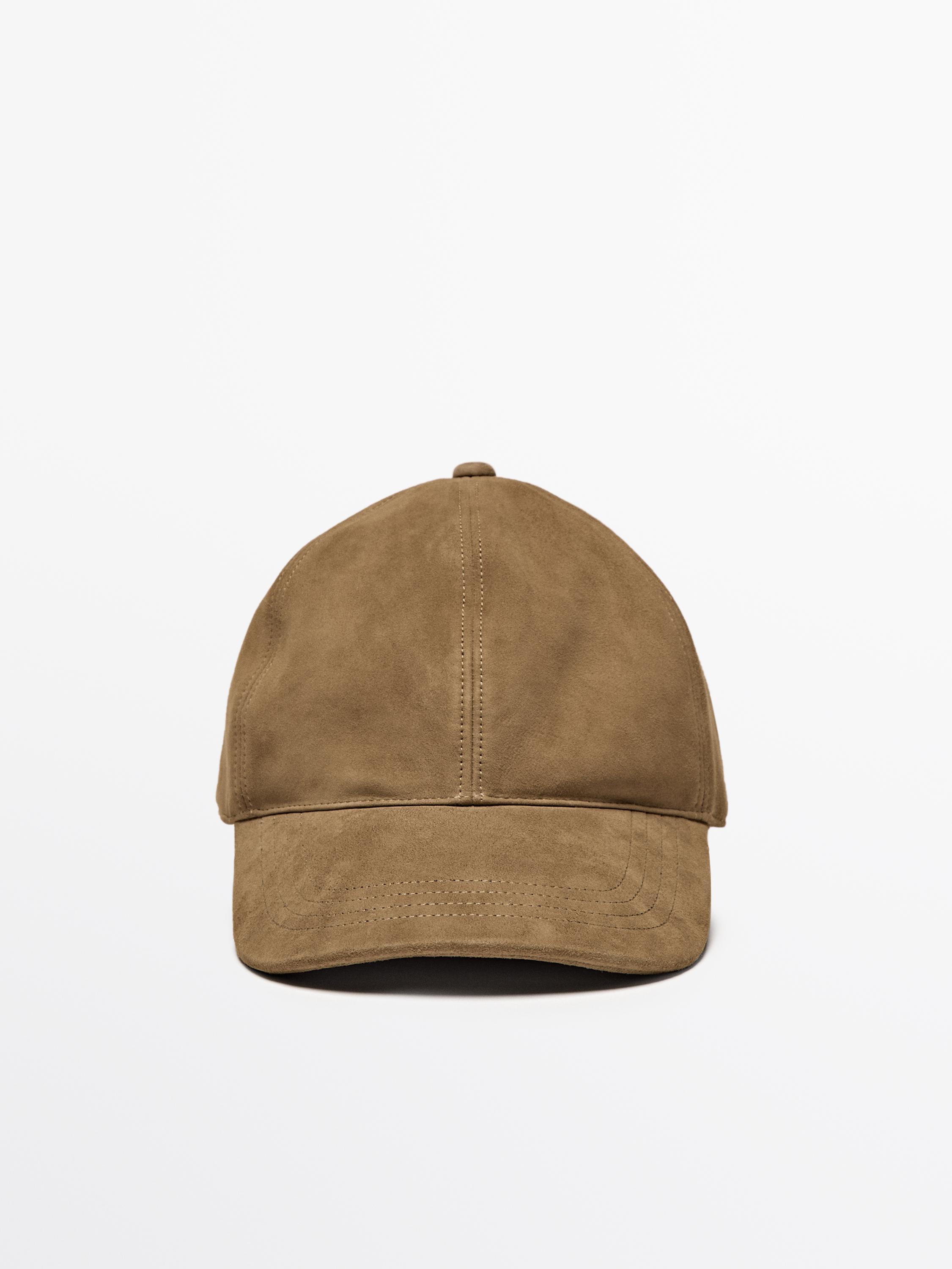 Suede leather cap