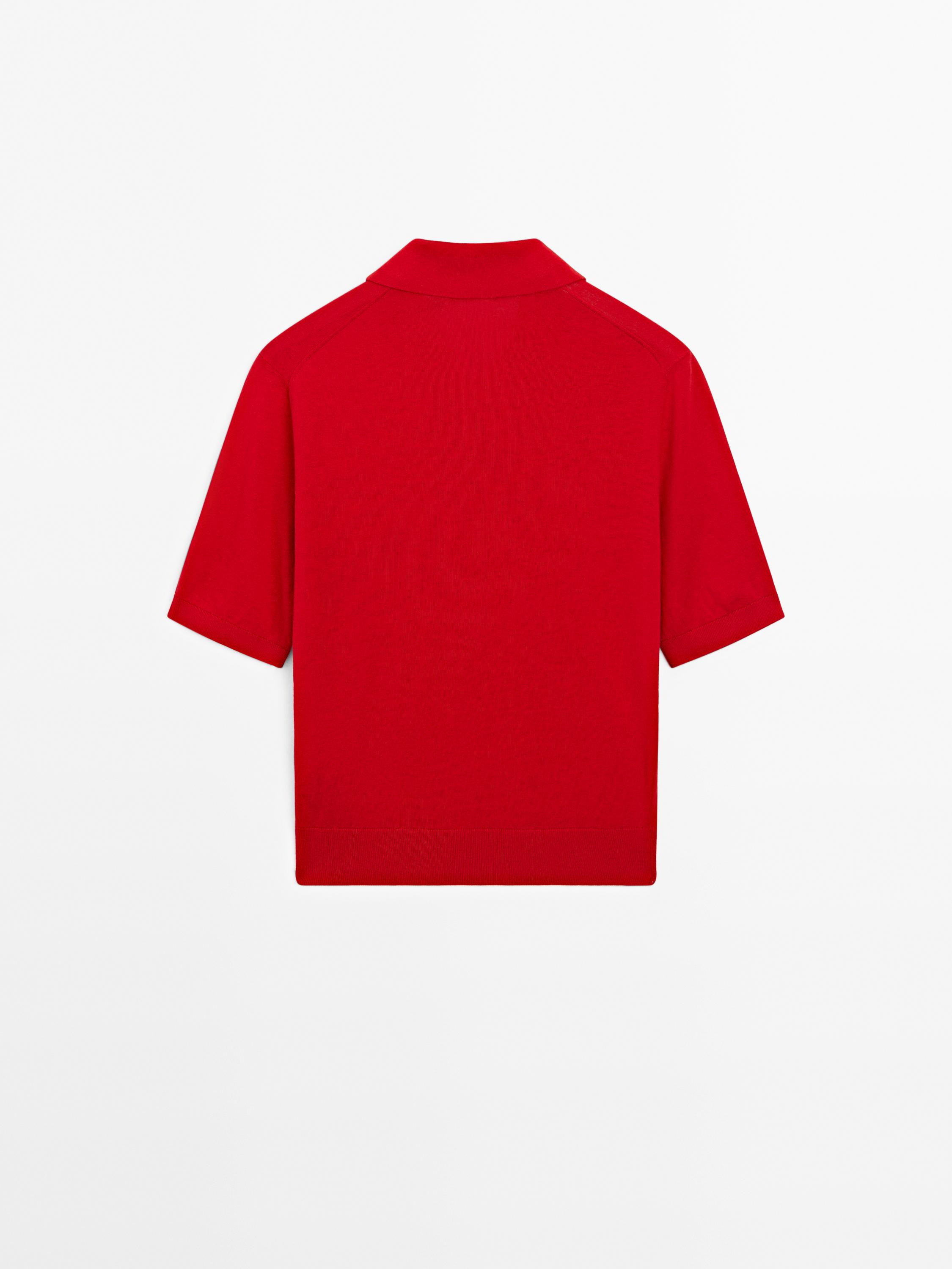 Short sleeve polo sweater