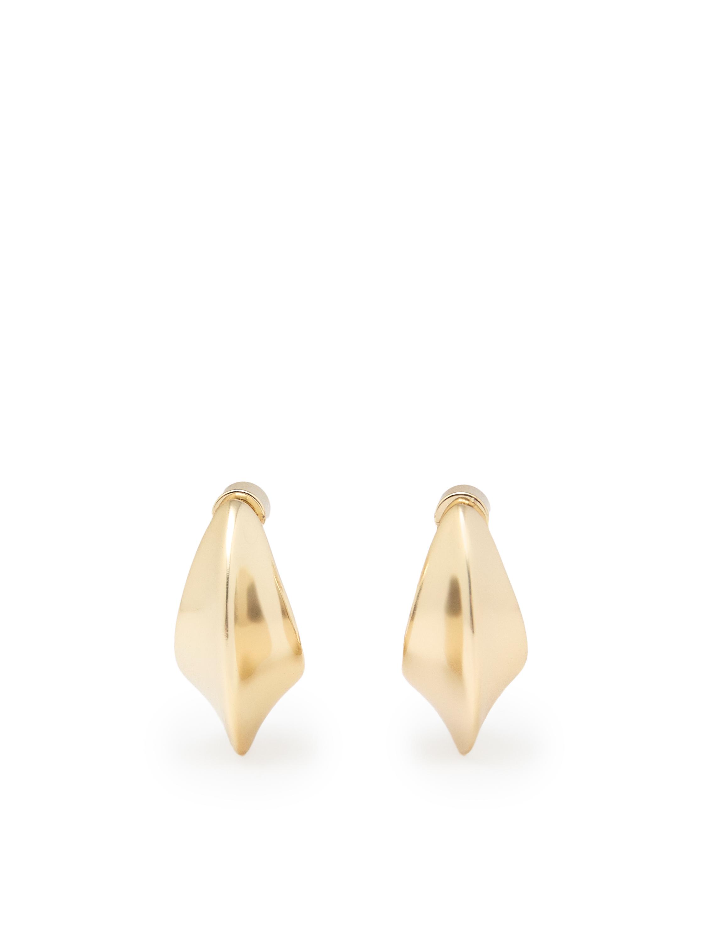 Moon hoop earrings — GOLDEN