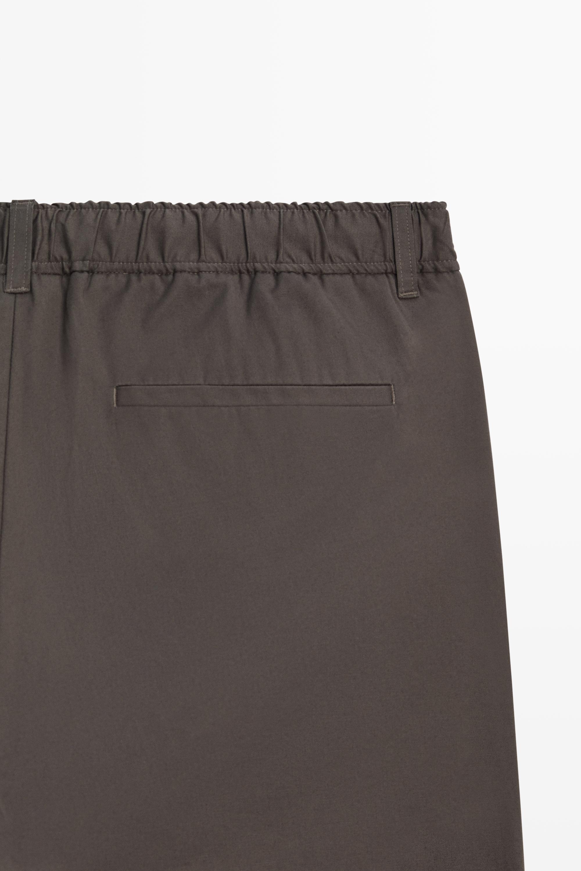 Cotton blend jogger fit pants — GREY