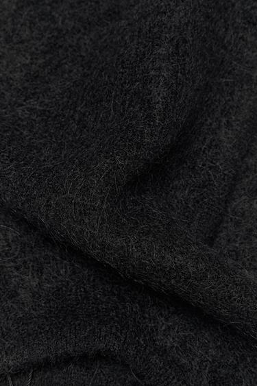 Alpaca blend knit beanie — BLACK 3