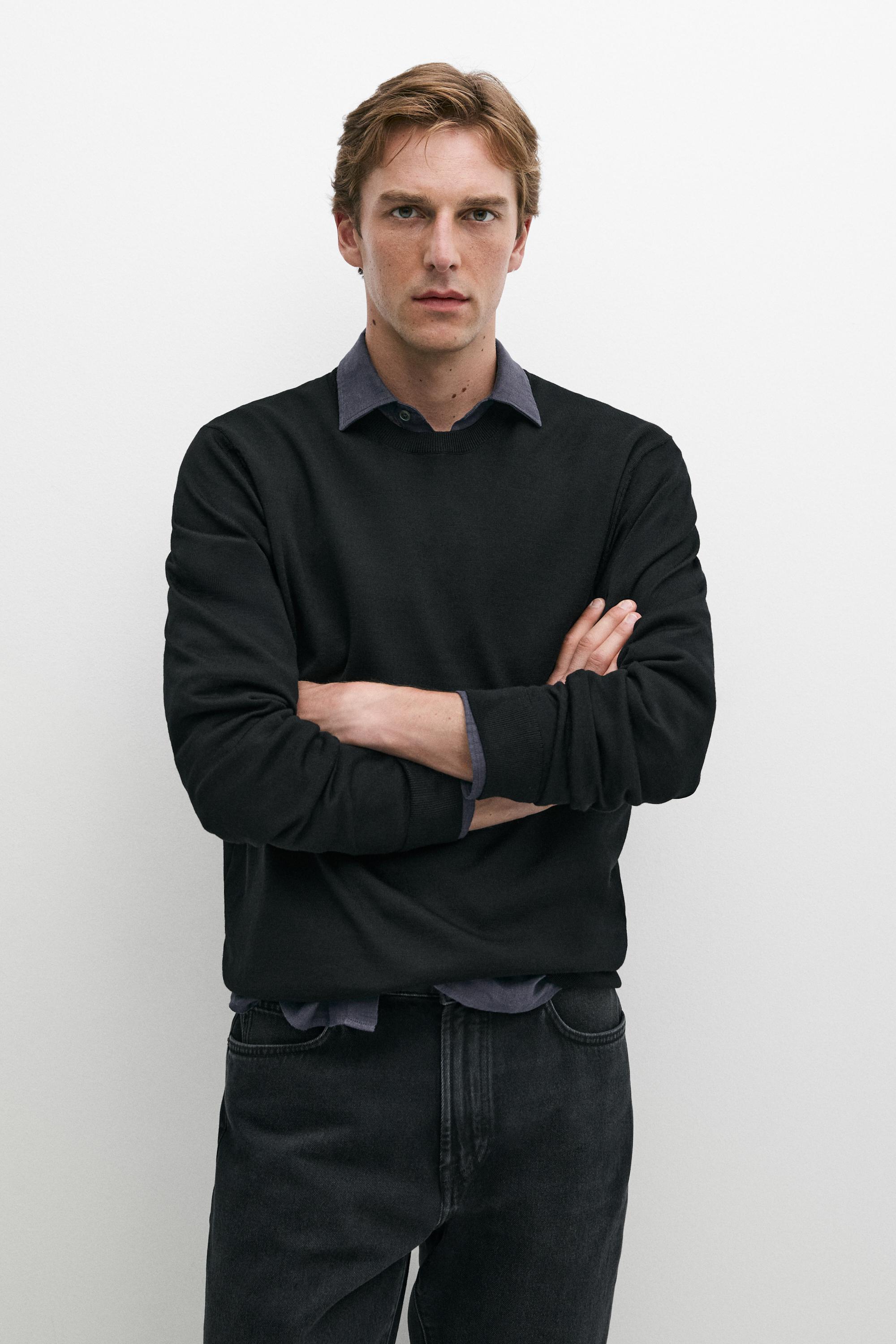 sweater for dress shirt Smoke / XS Our special cashmere cotton blend adds a luxurious feel without comprising the strength and longevity of this must 4 Ways to Wear a
