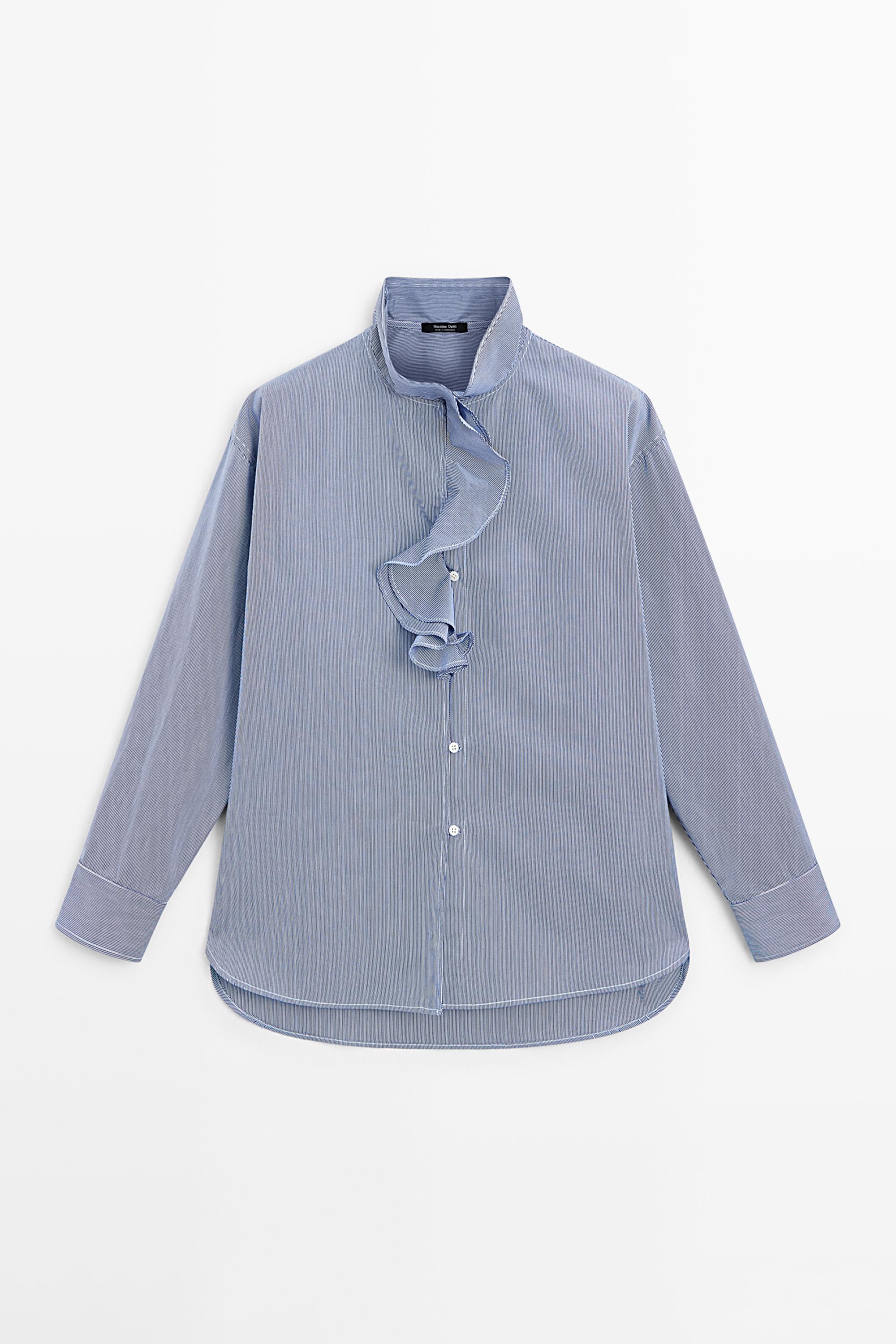 Camisa detalle cuello volantes