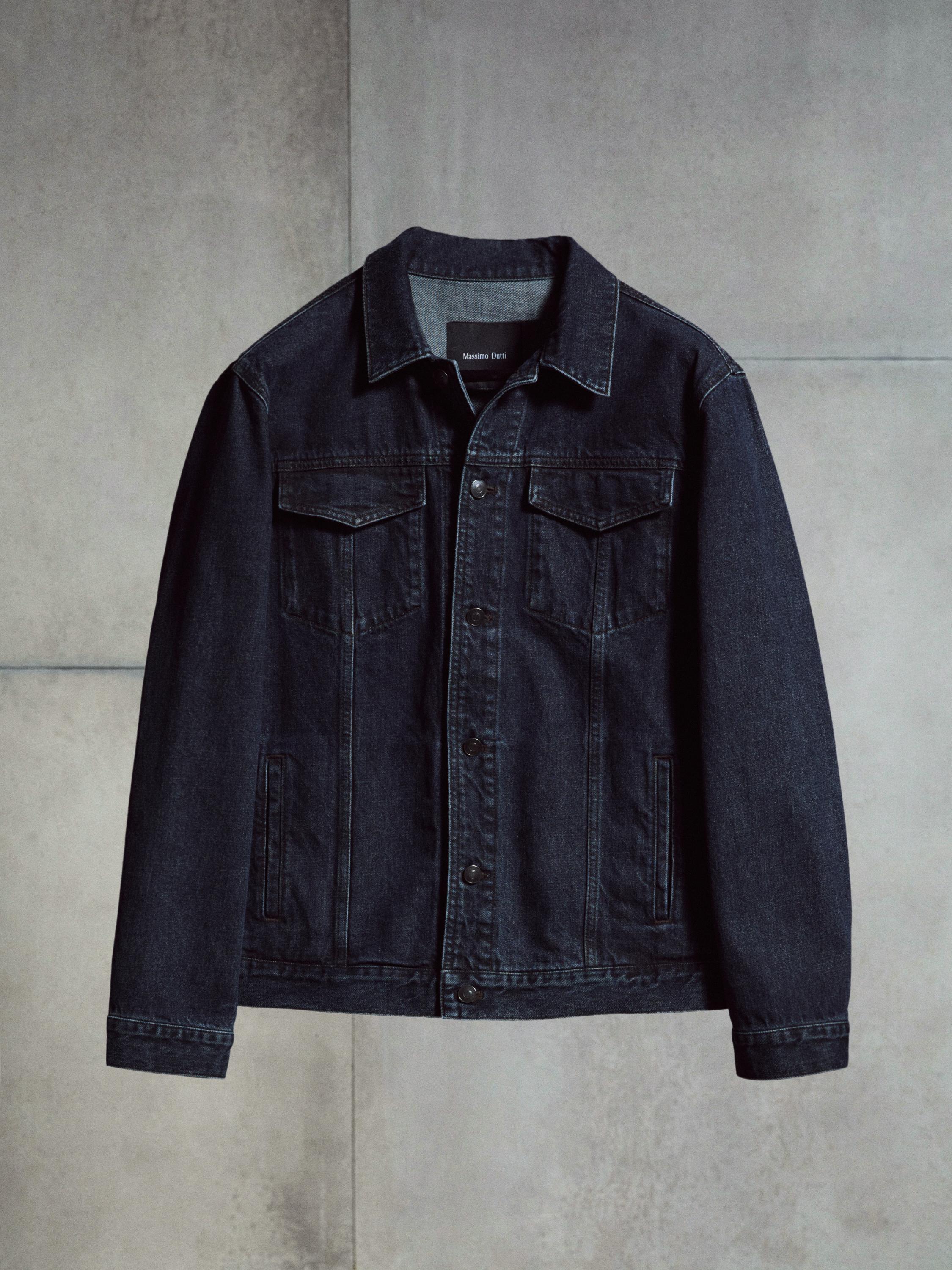 Denim trucker jacket — NAVY BLUE