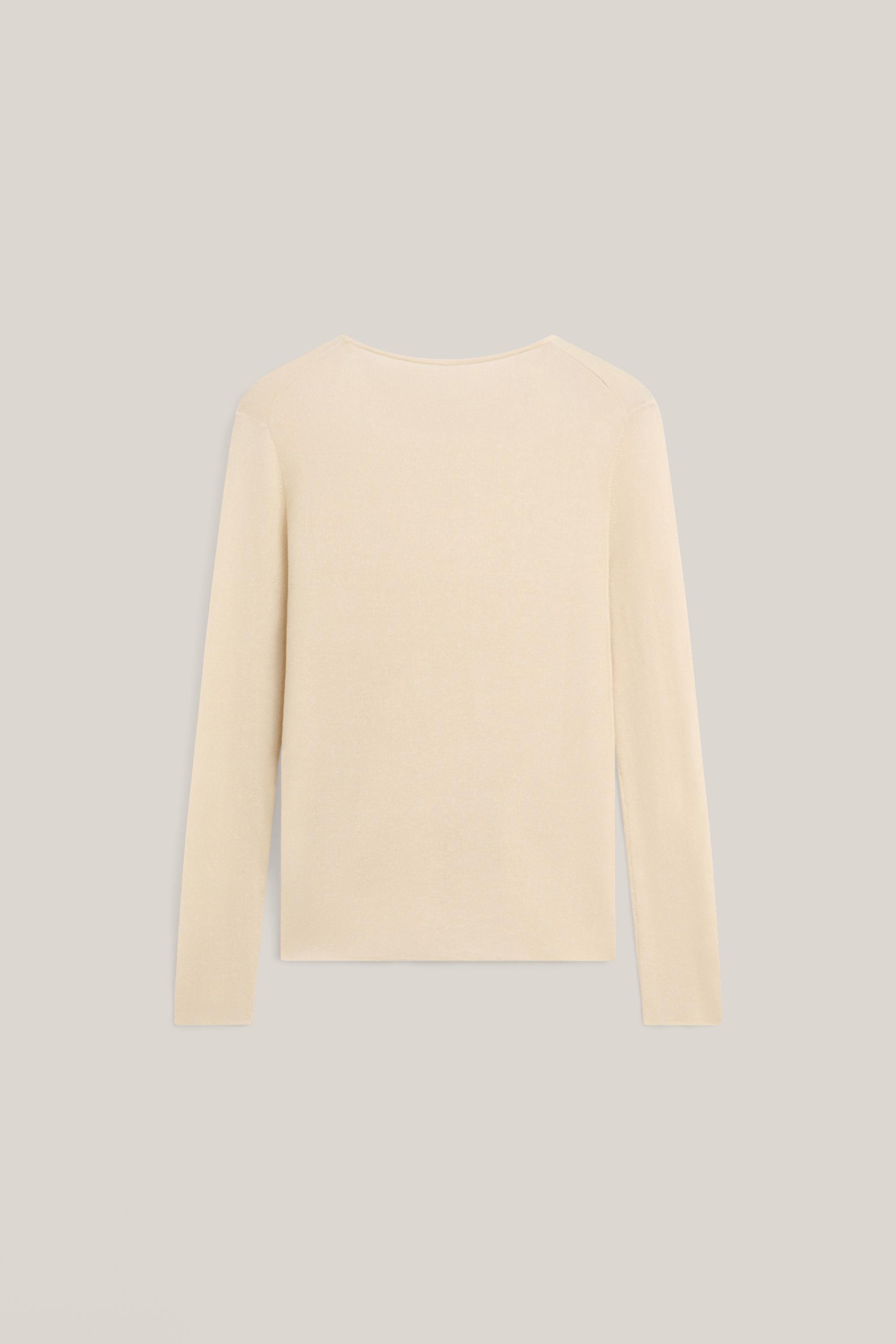 Transparent silk blend top with long sleeves - LIMITED EDITION — SAND