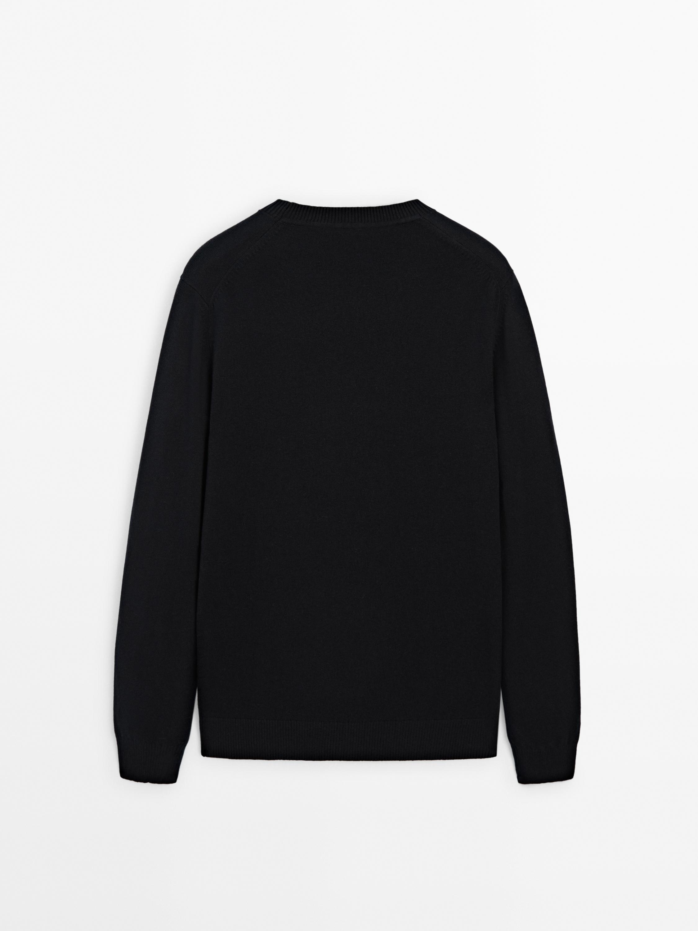 Cotton blend knit sweater