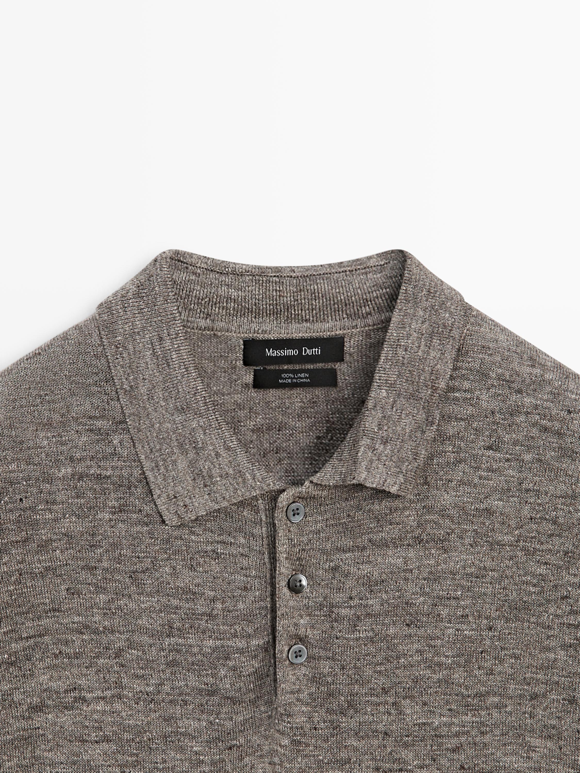 100% linen melange polo shirt — CAREY