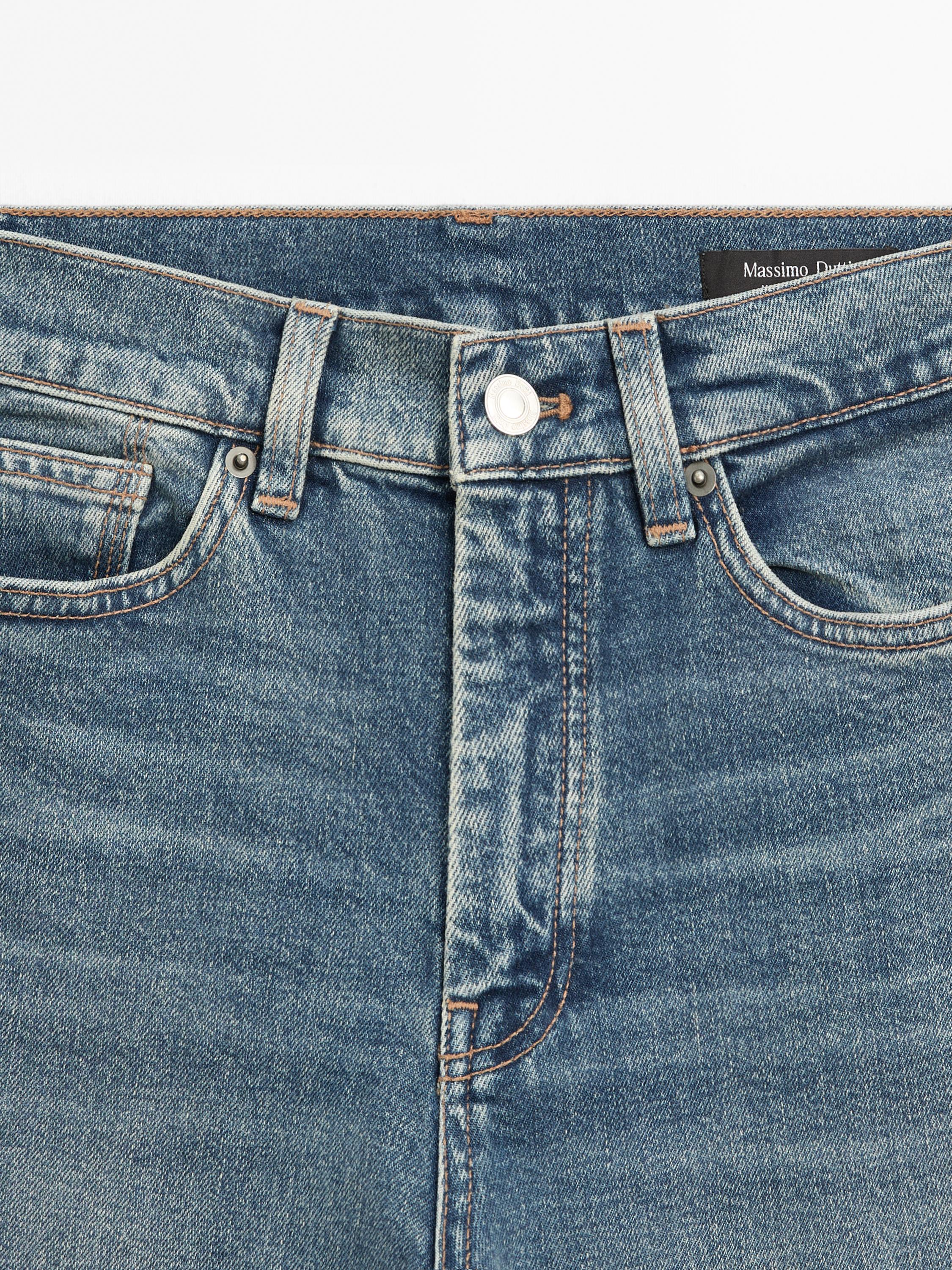 High-waist boot-cut jeans