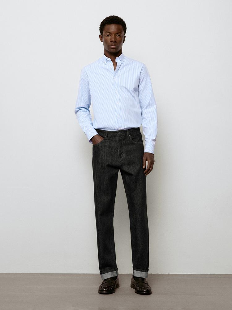 Selvedge fit jeans — BLACK