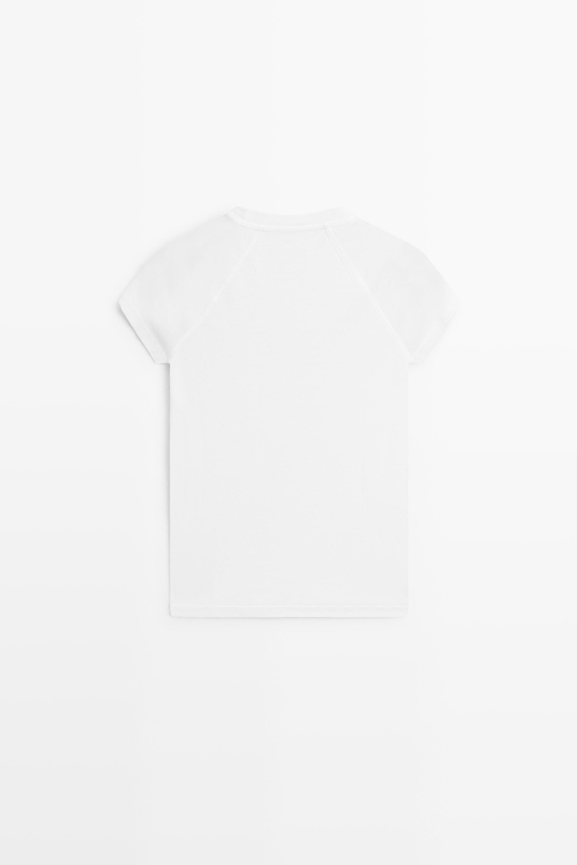 Short Sleeve Raglan T-Shirt — WHITE