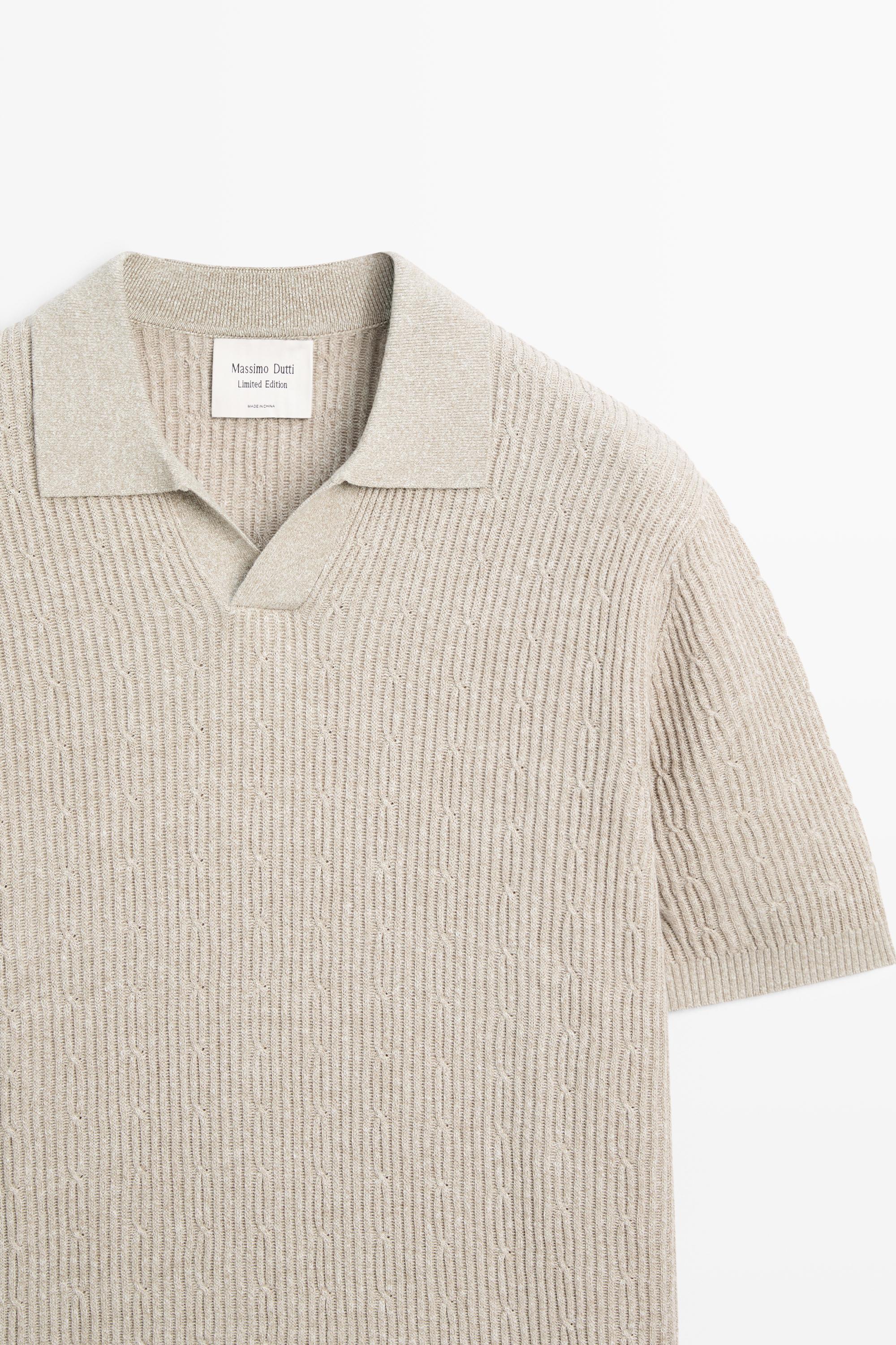 Cable-knit polo sweater - LIMITED EDITION — GREENISH