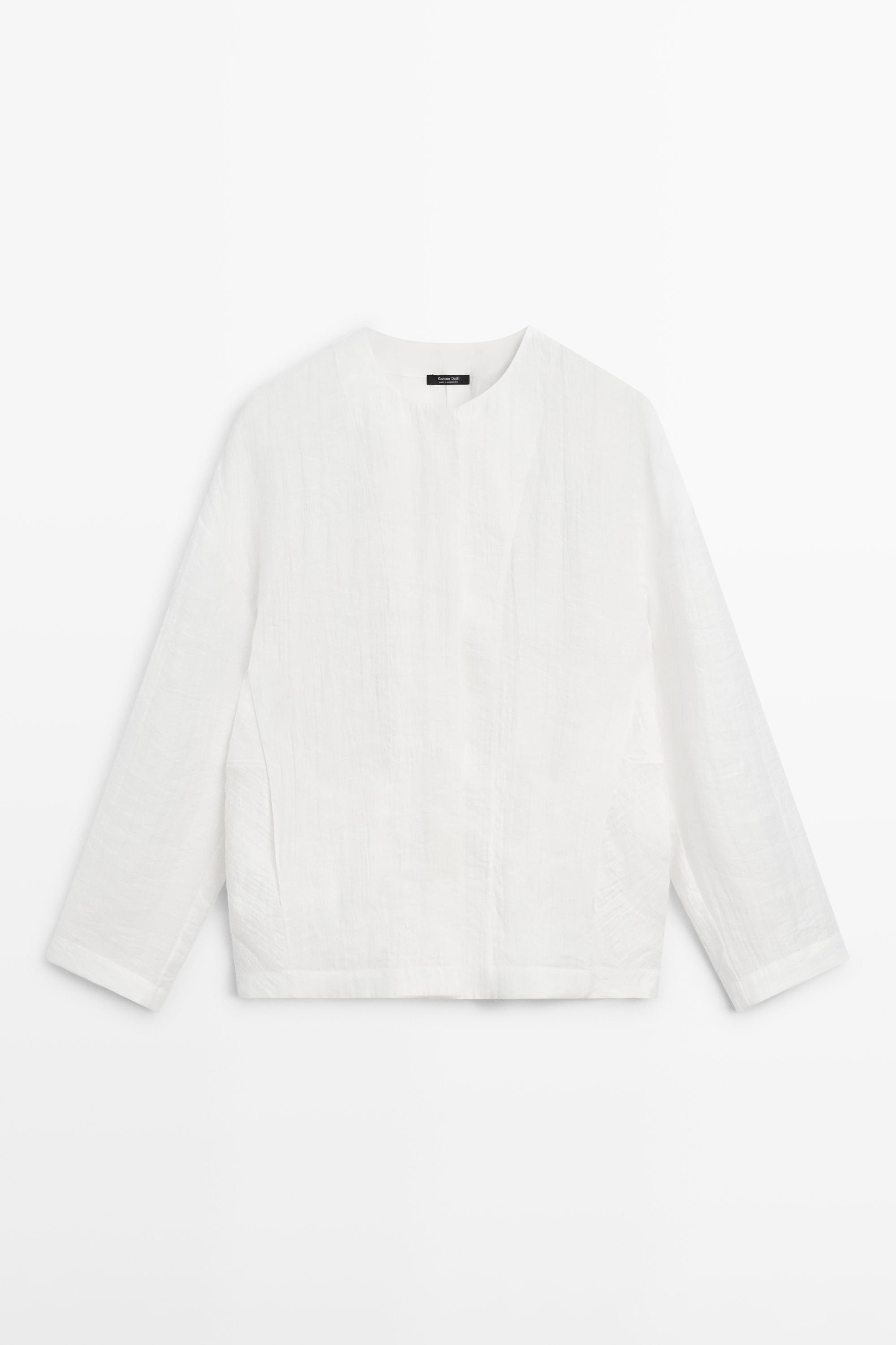 Flowing bomber shirt