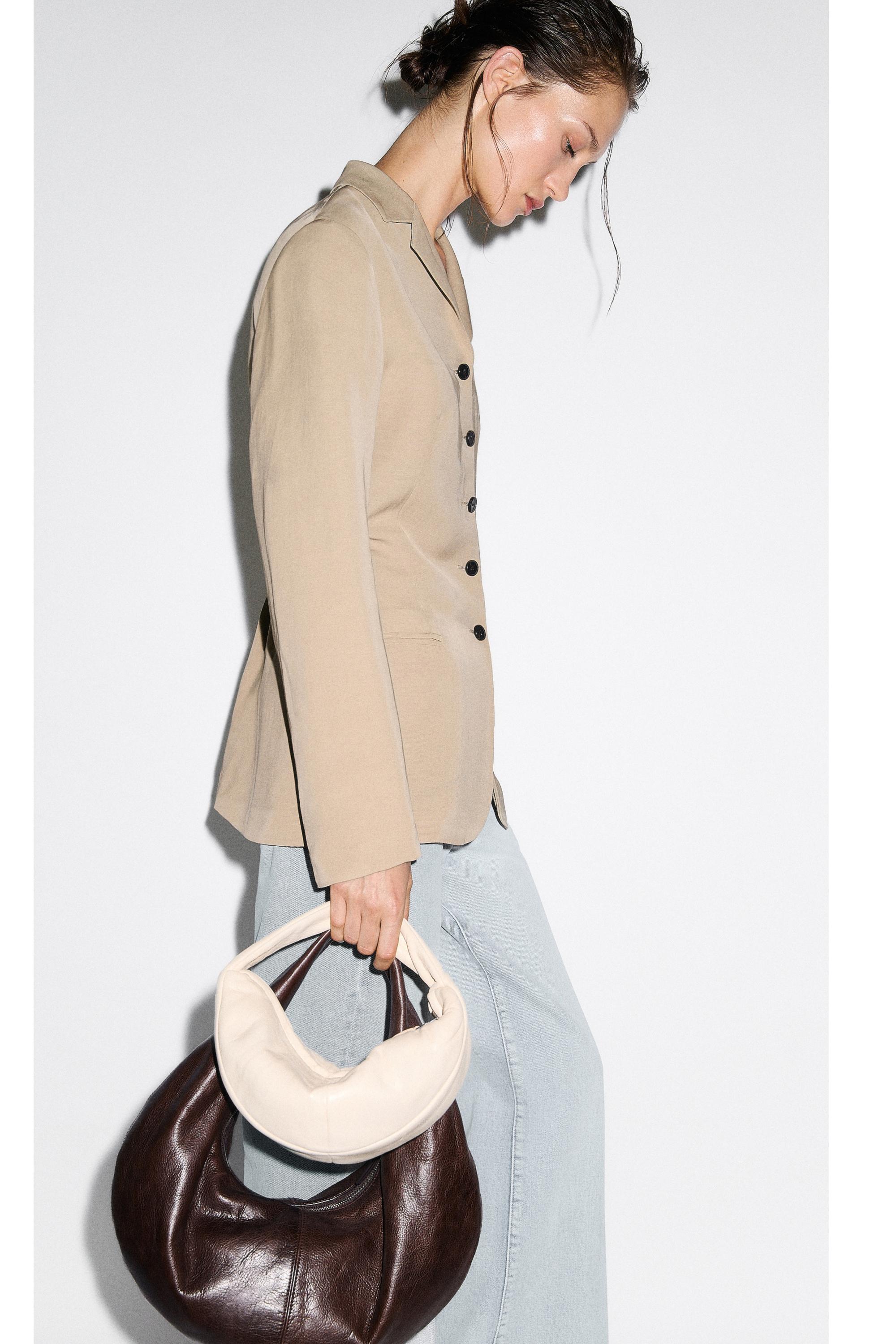 Flowing buttoned blazer — BEIGE
