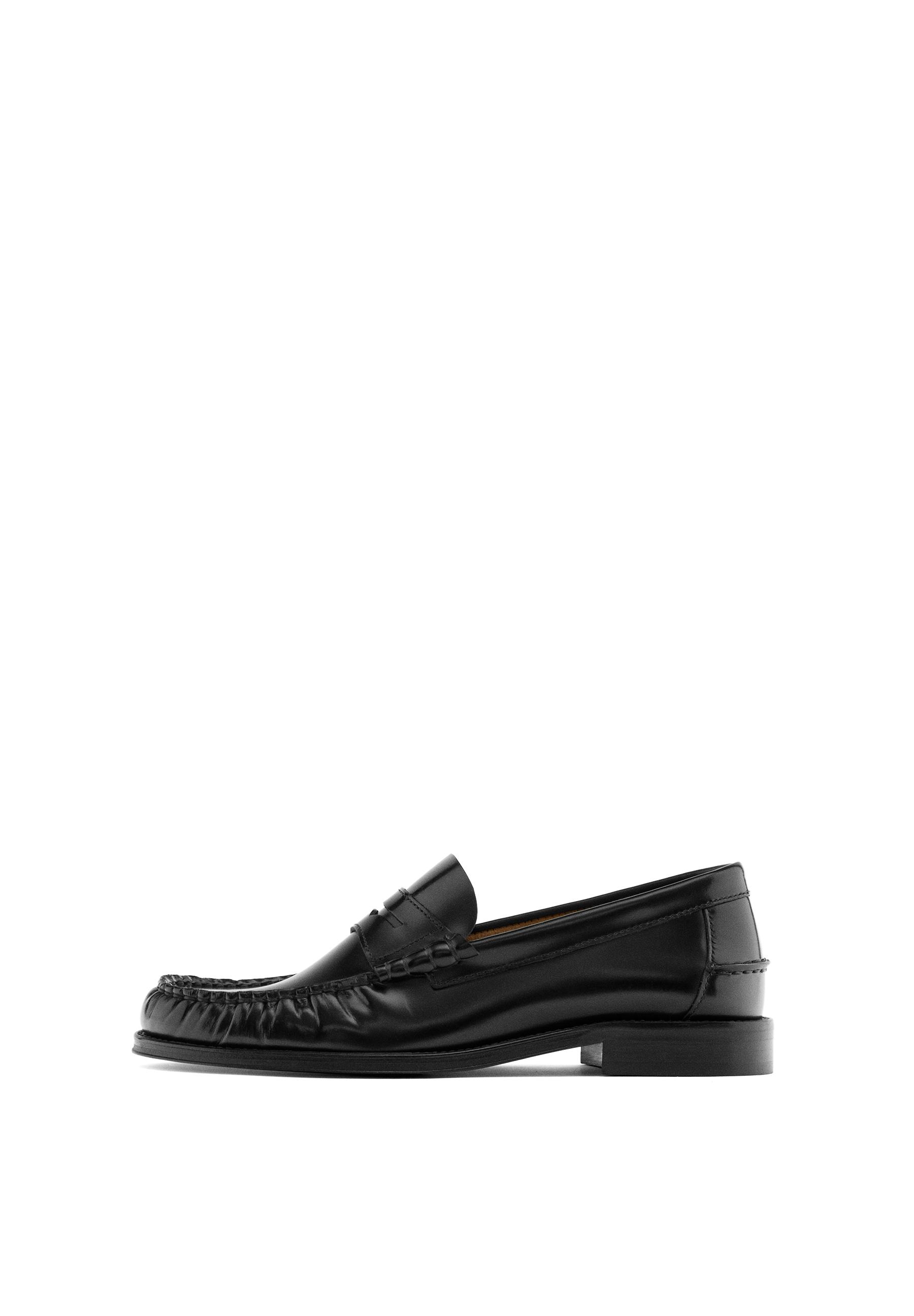 Leather loafer — BLACK