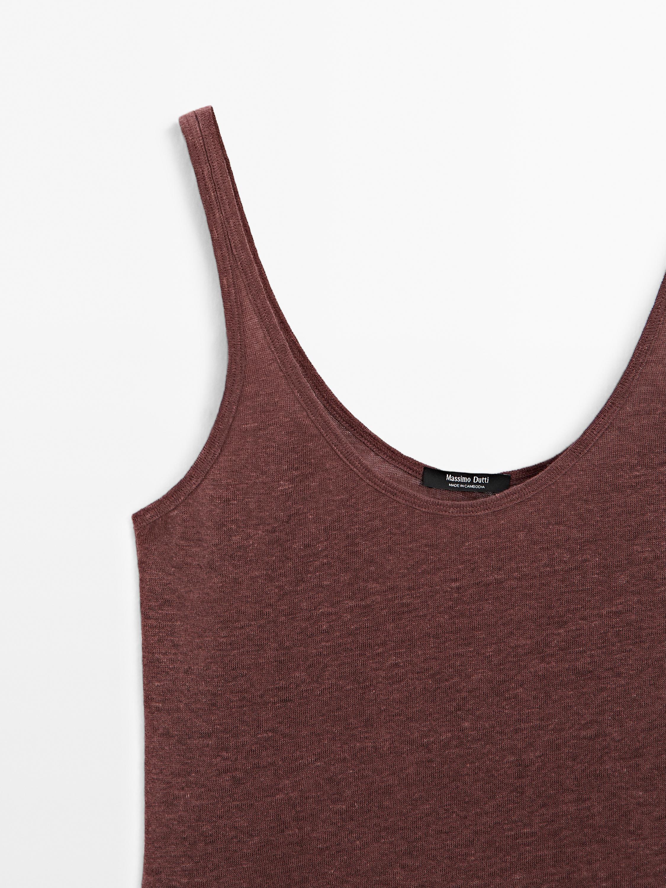 100% linen strappy top