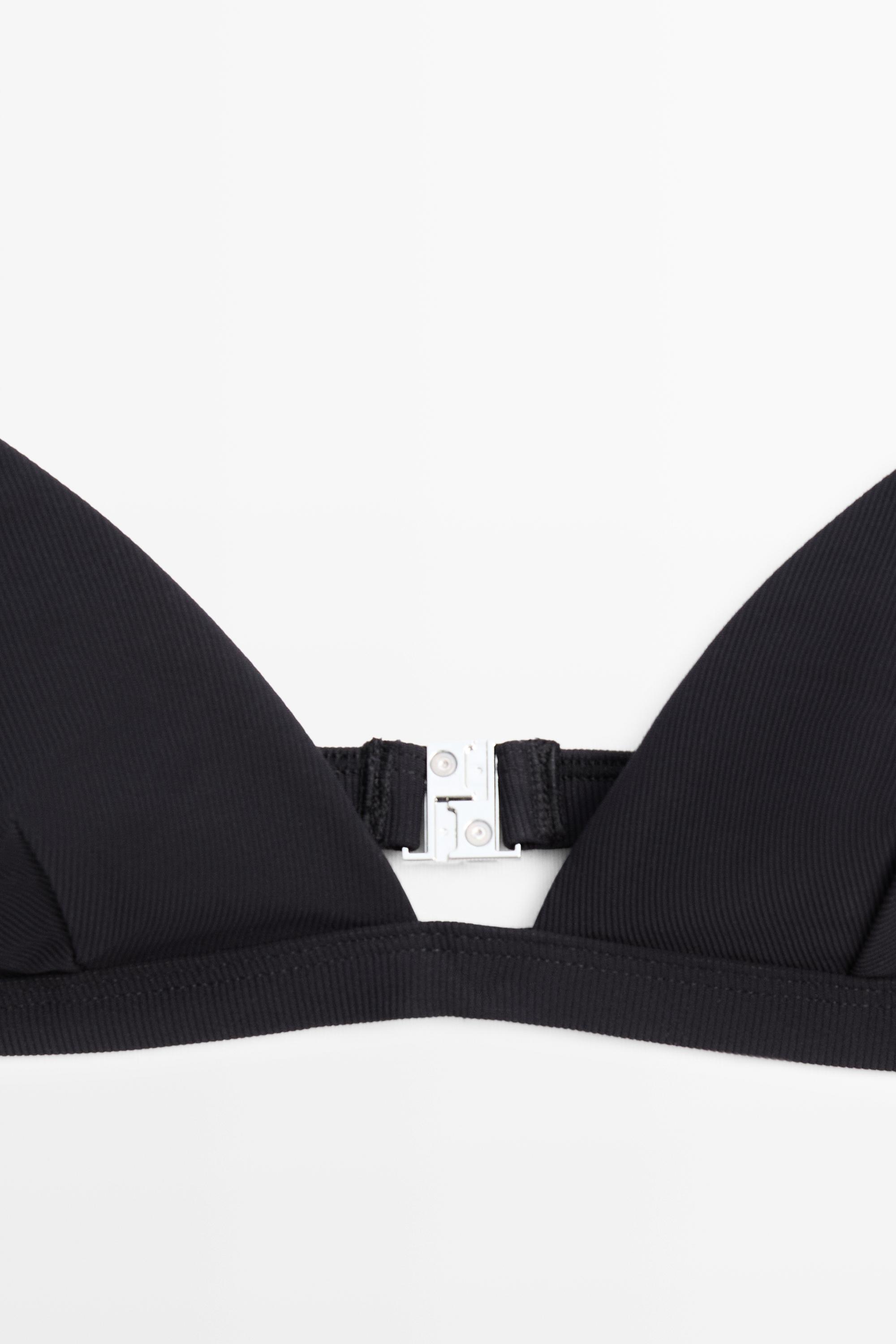 Triangle bikini top — BLACK