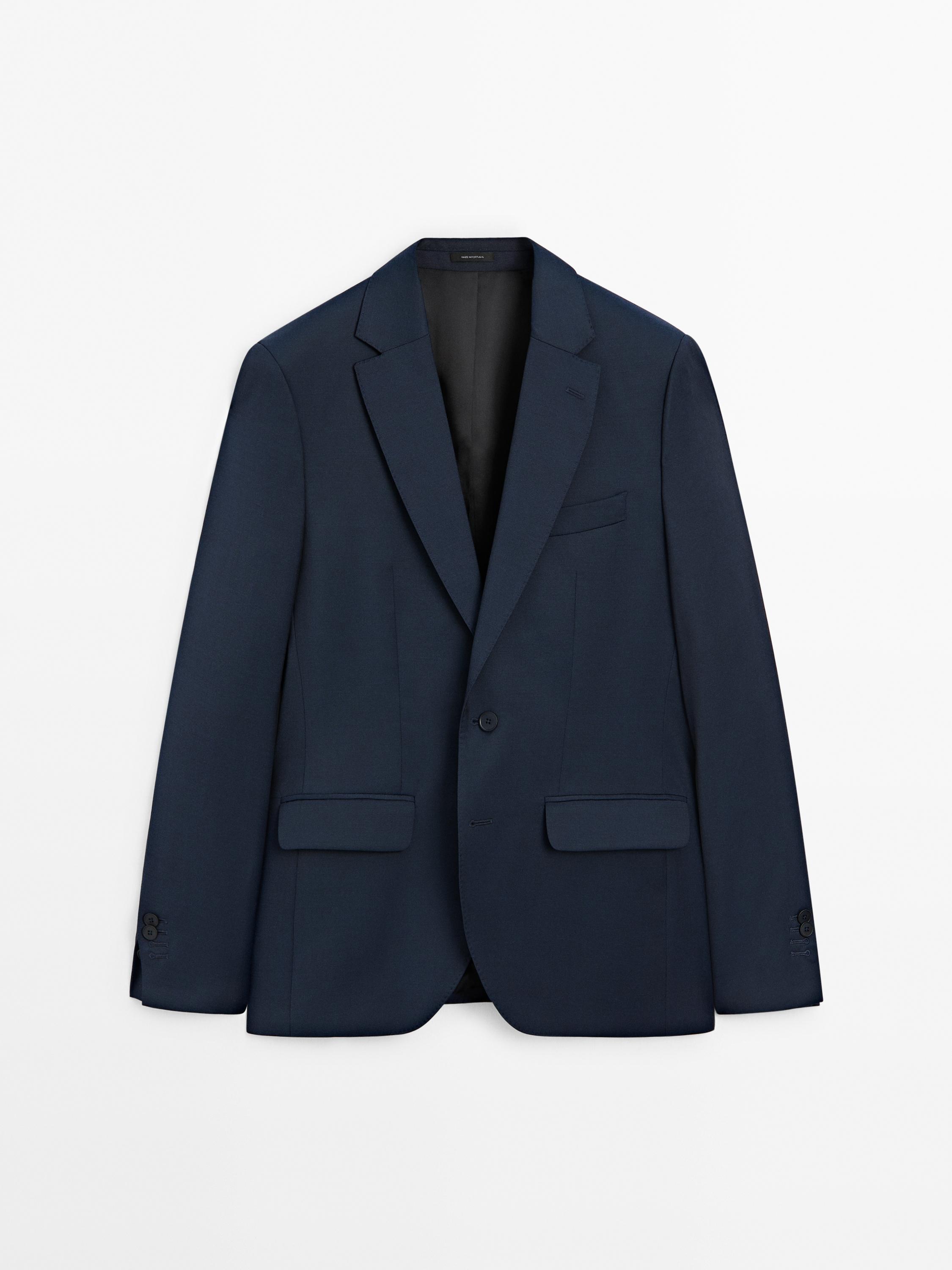 100% wool suit blazer