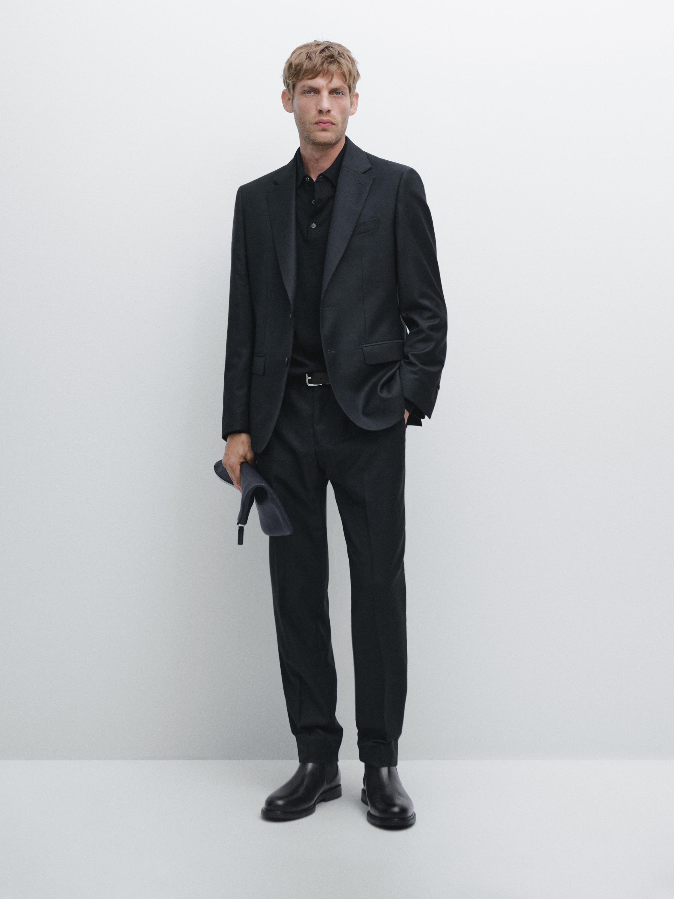 Pantalon de costume micro-texturé