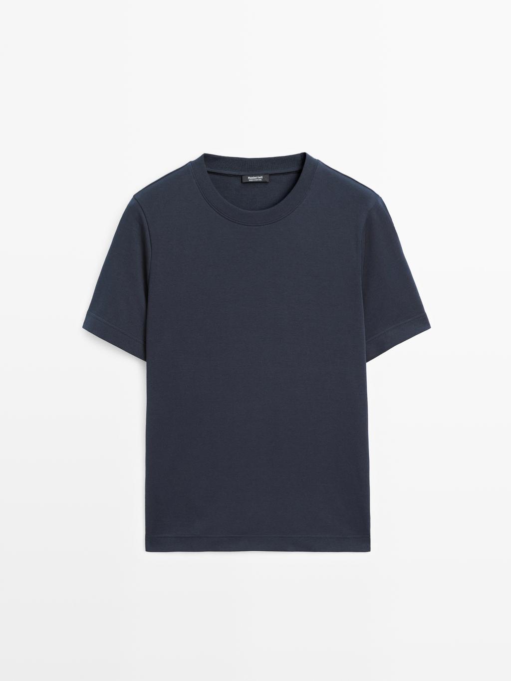 Massimo Dutti Qısaqol interlok futbolka